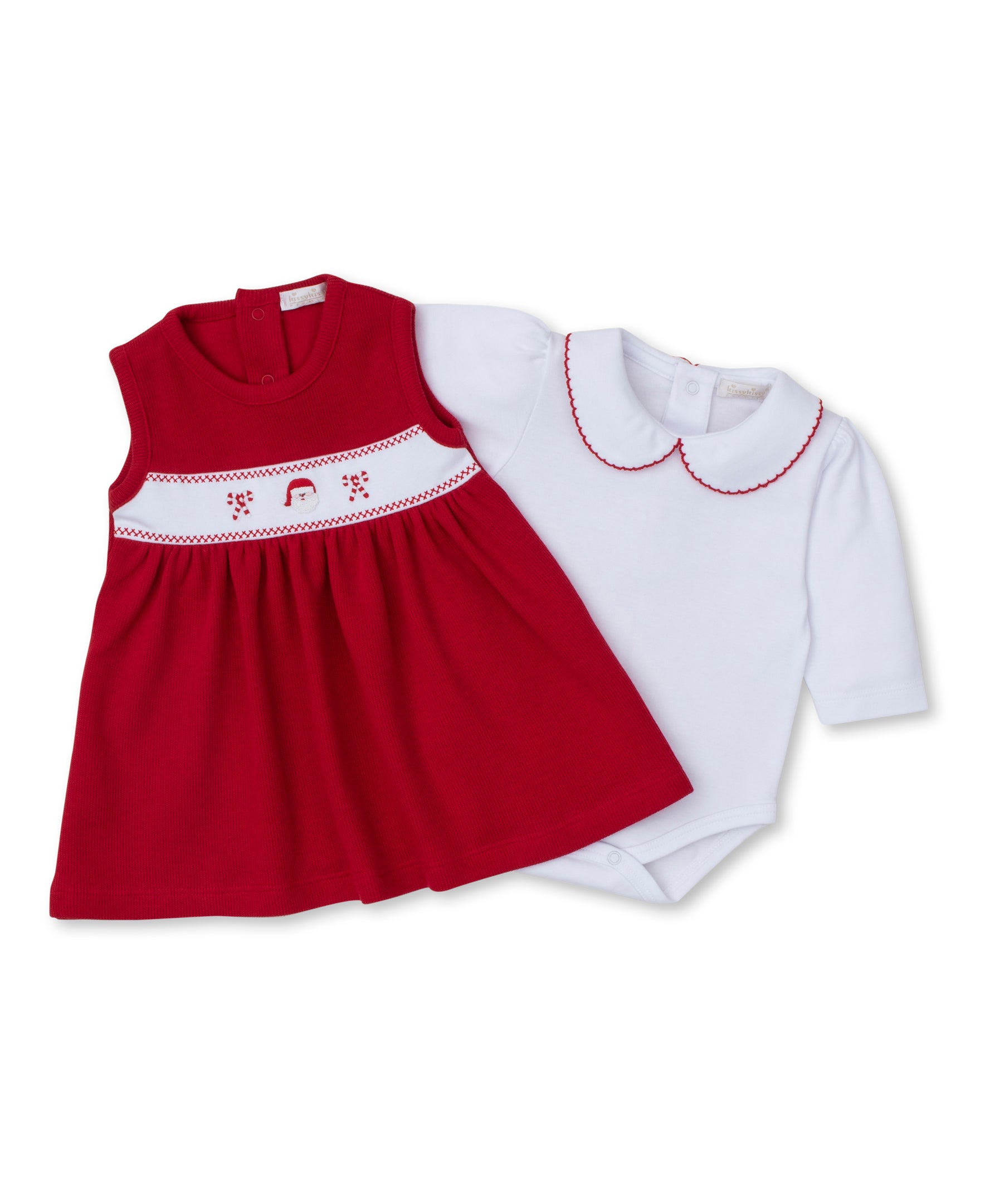 CLB Holiday Medley 26 Hand Emb. Santa Jumper Set - Kissy Kissy