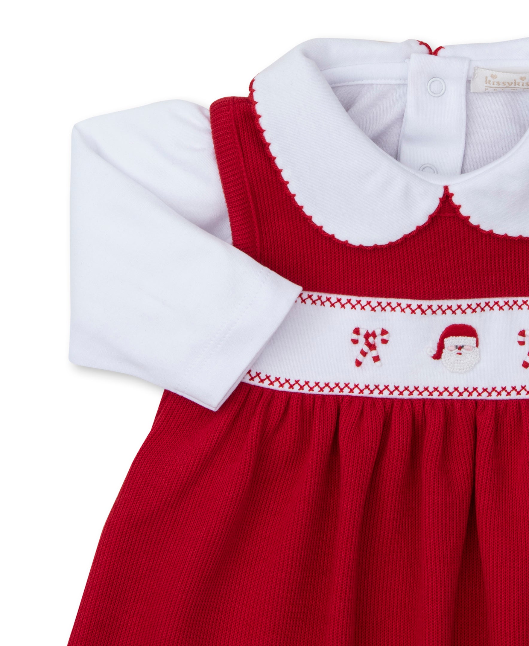 CLB Holiday Medley 26 Hand Emb. Santa Jumper Set - Kissy Kissy