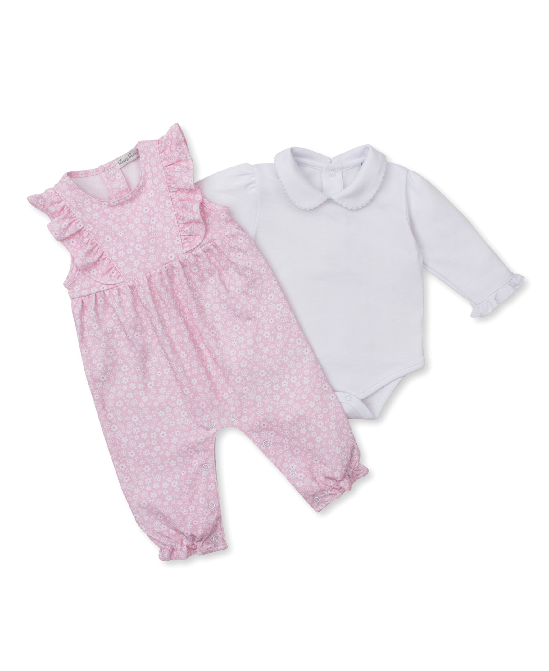 Fall in Bloom Pink Overall Set - Kissy Kissy