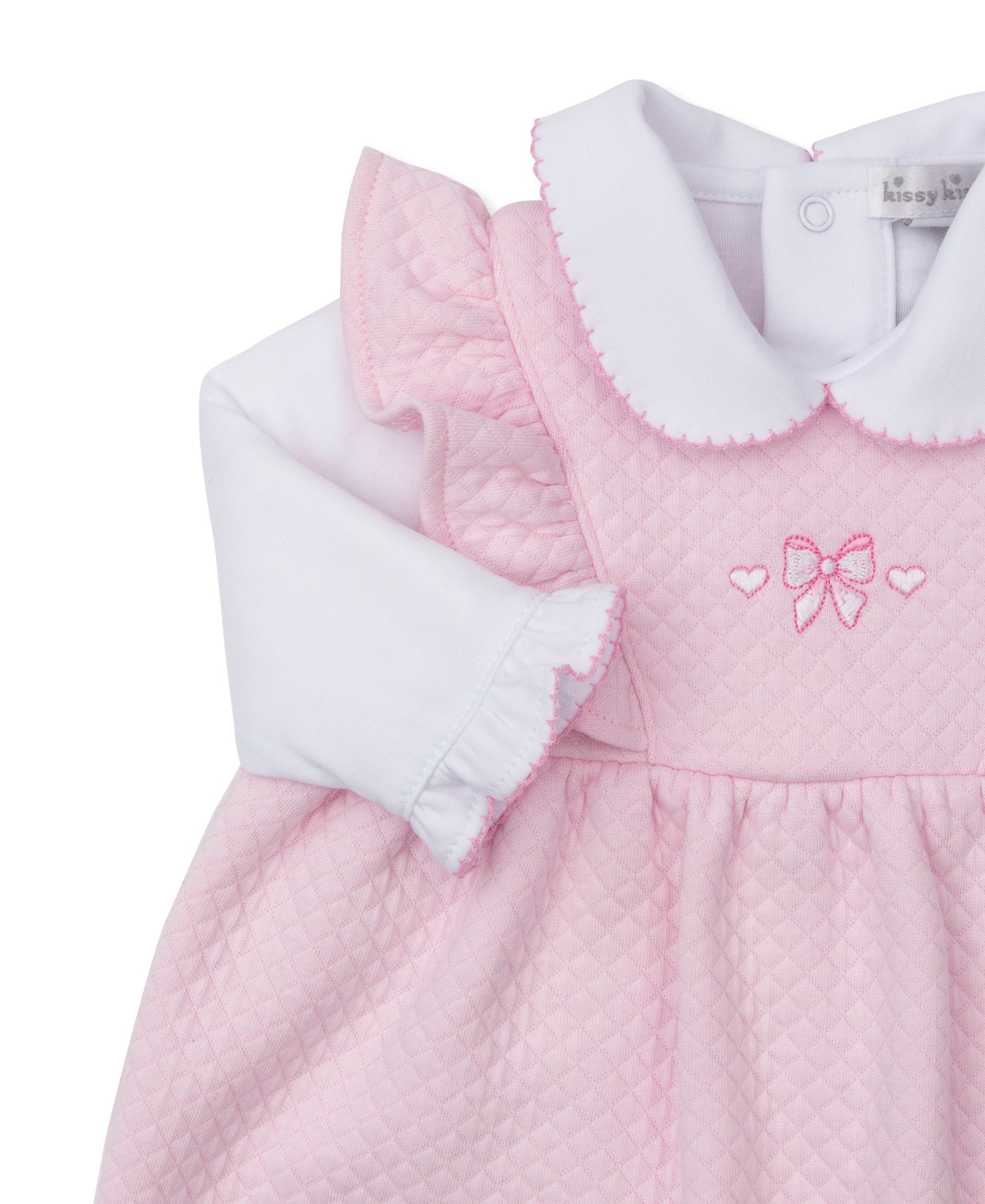 Billowy Bows Jacquard Overall Set - Kissy Kissy