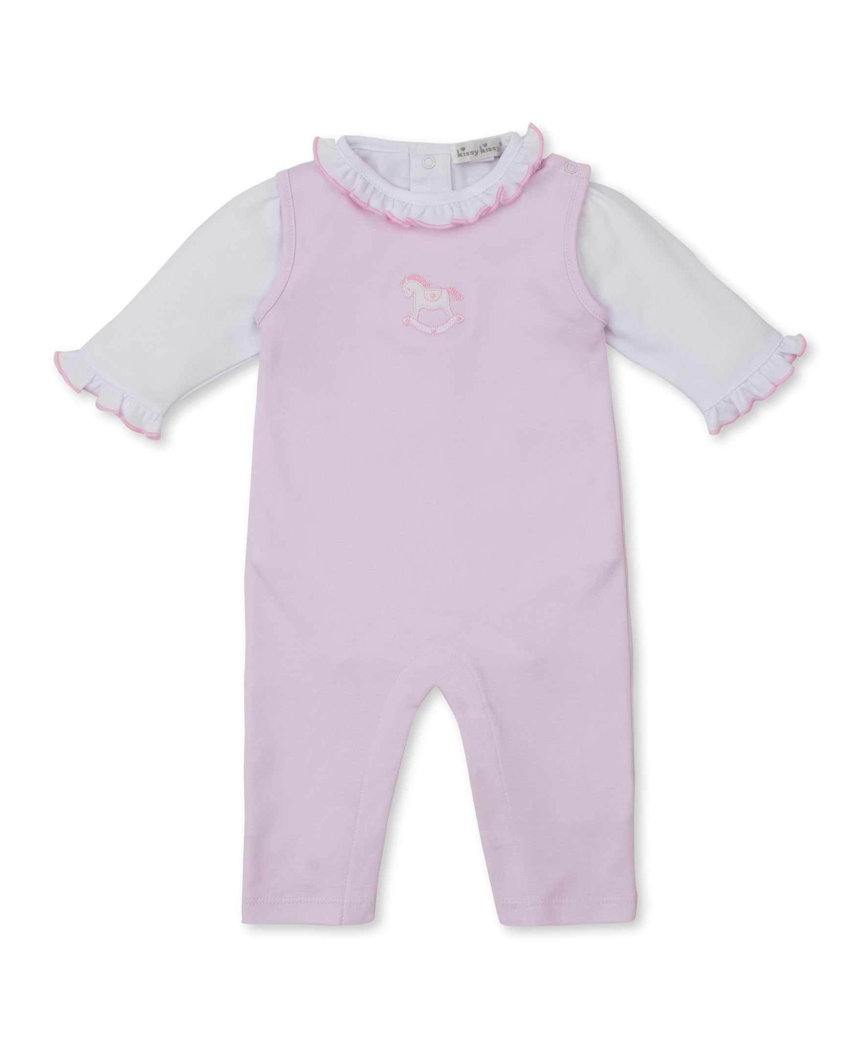 Riding Rockers Pink Overall Set - Kissy Kissy