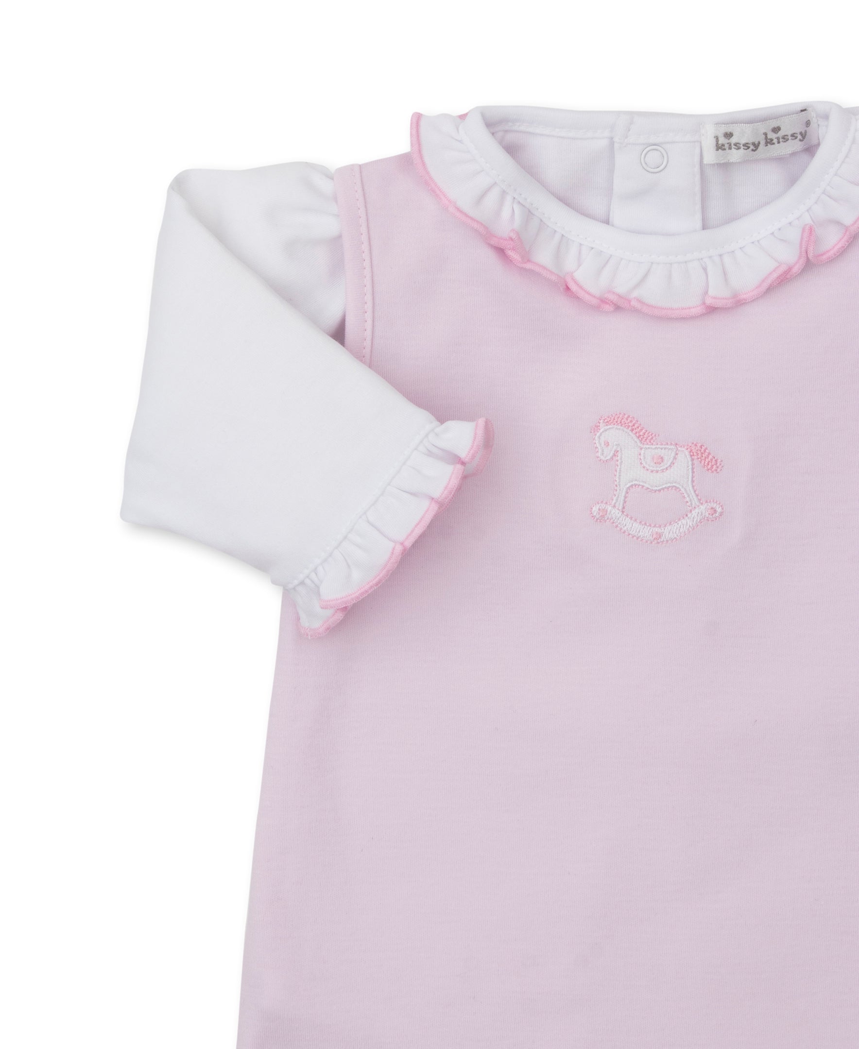 Riding Rockers Pink Overall Set - Kissy Kissy