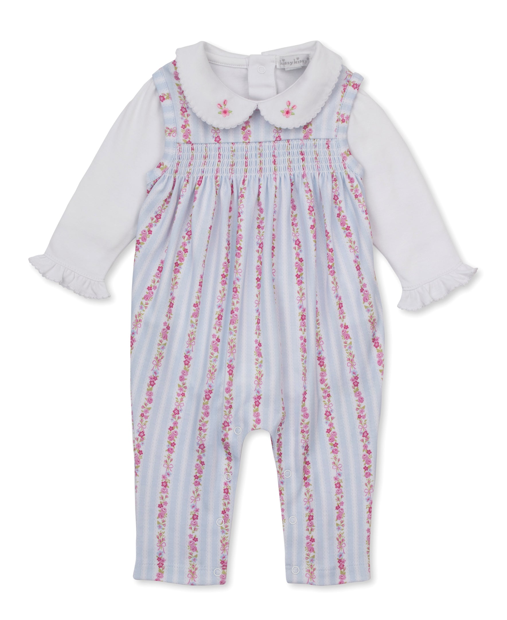 Rose Renaissance Stripe Overall Set - Kissy Kissy