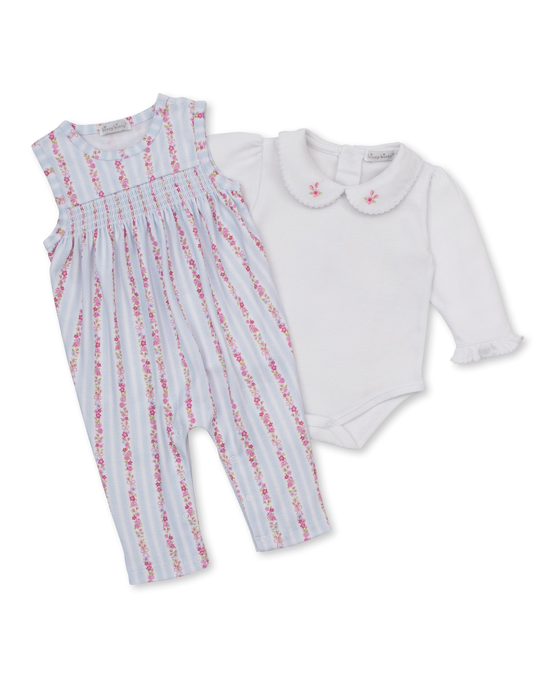 Rose Renaissance Stripe Overall Set - Kissy Kissy