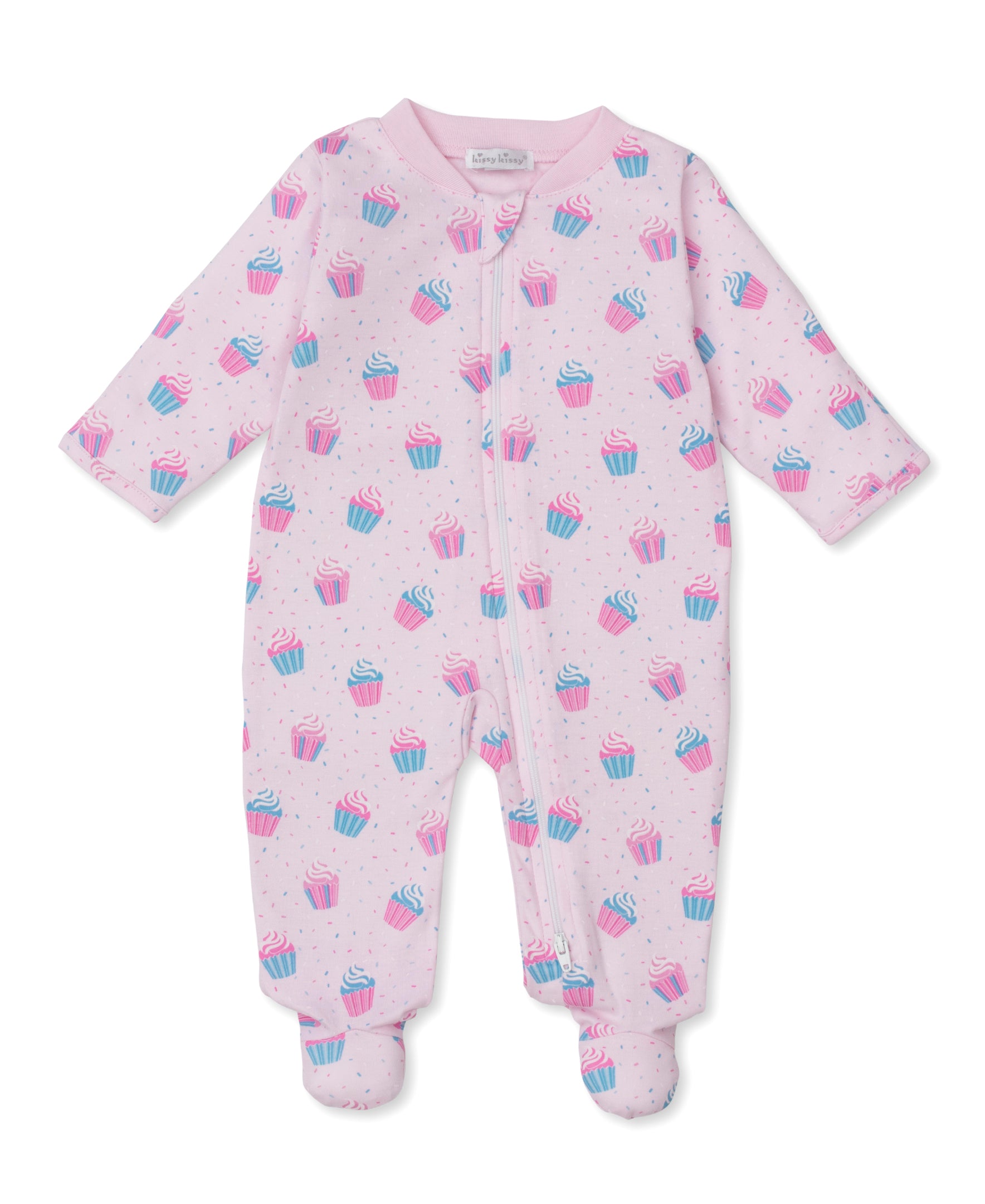 Cupcake Party Zip Footie - Kissy Kissy