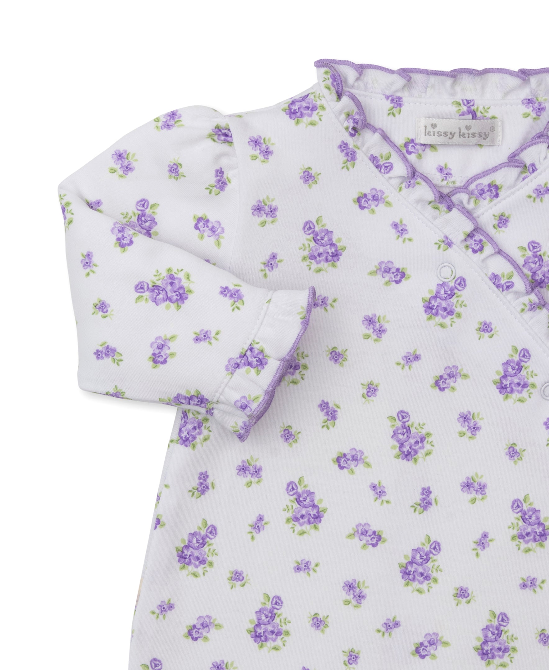 Roses and Blooms Lilac Footie - Kissy Kissy