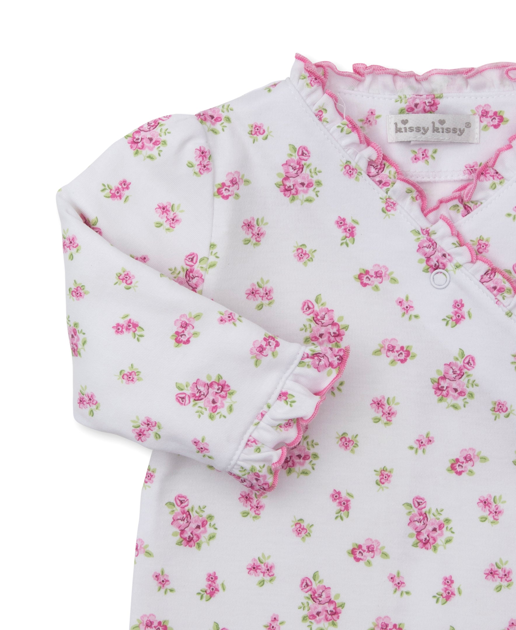 Roses and Blooms Pink Footie - Kissy Kissy