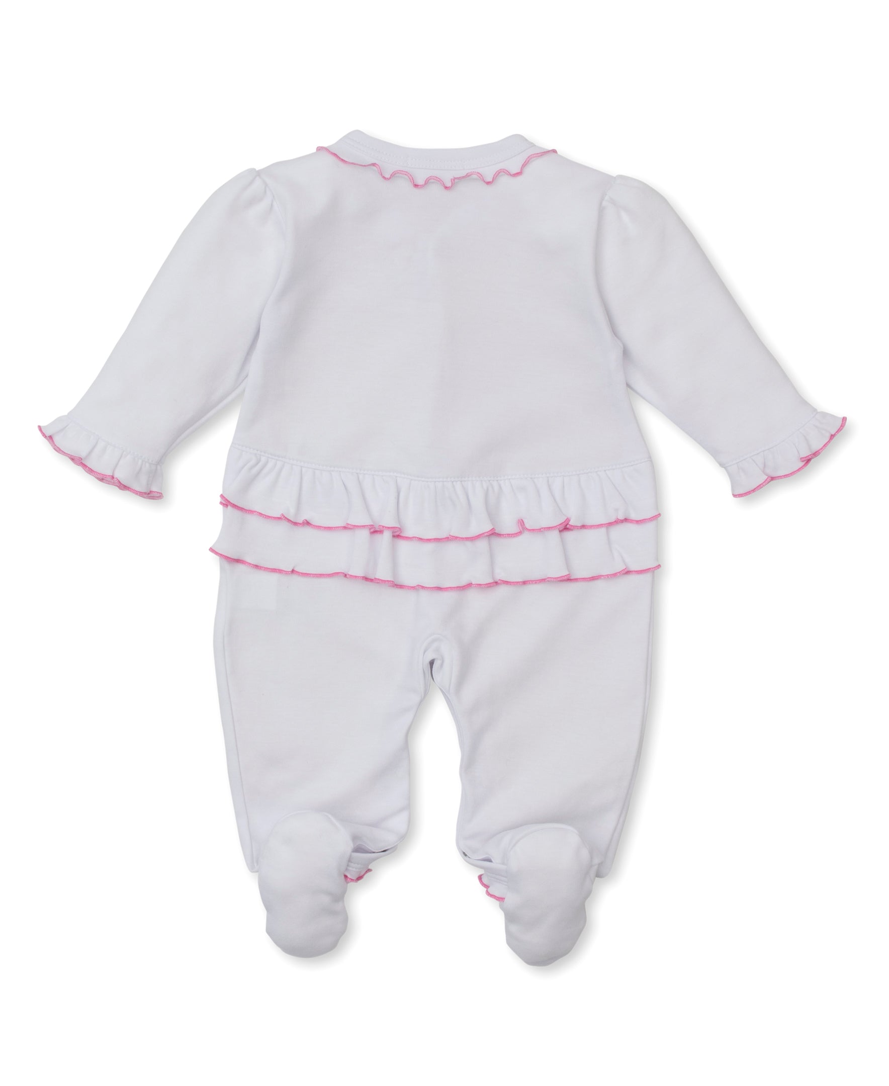 Roses and Blooms White/Pink Footie & Hat Set - Kissy Kissy