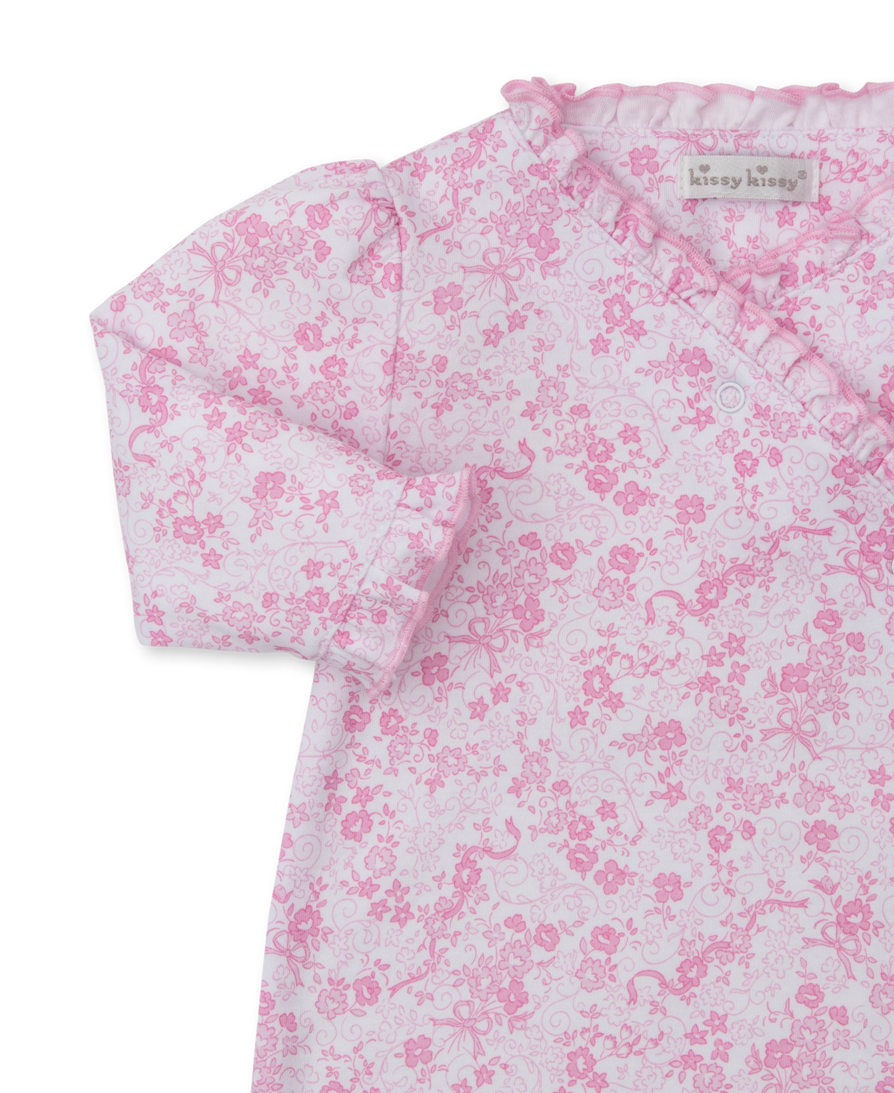 Old English Roses Pink Footie - Kissy Kissy