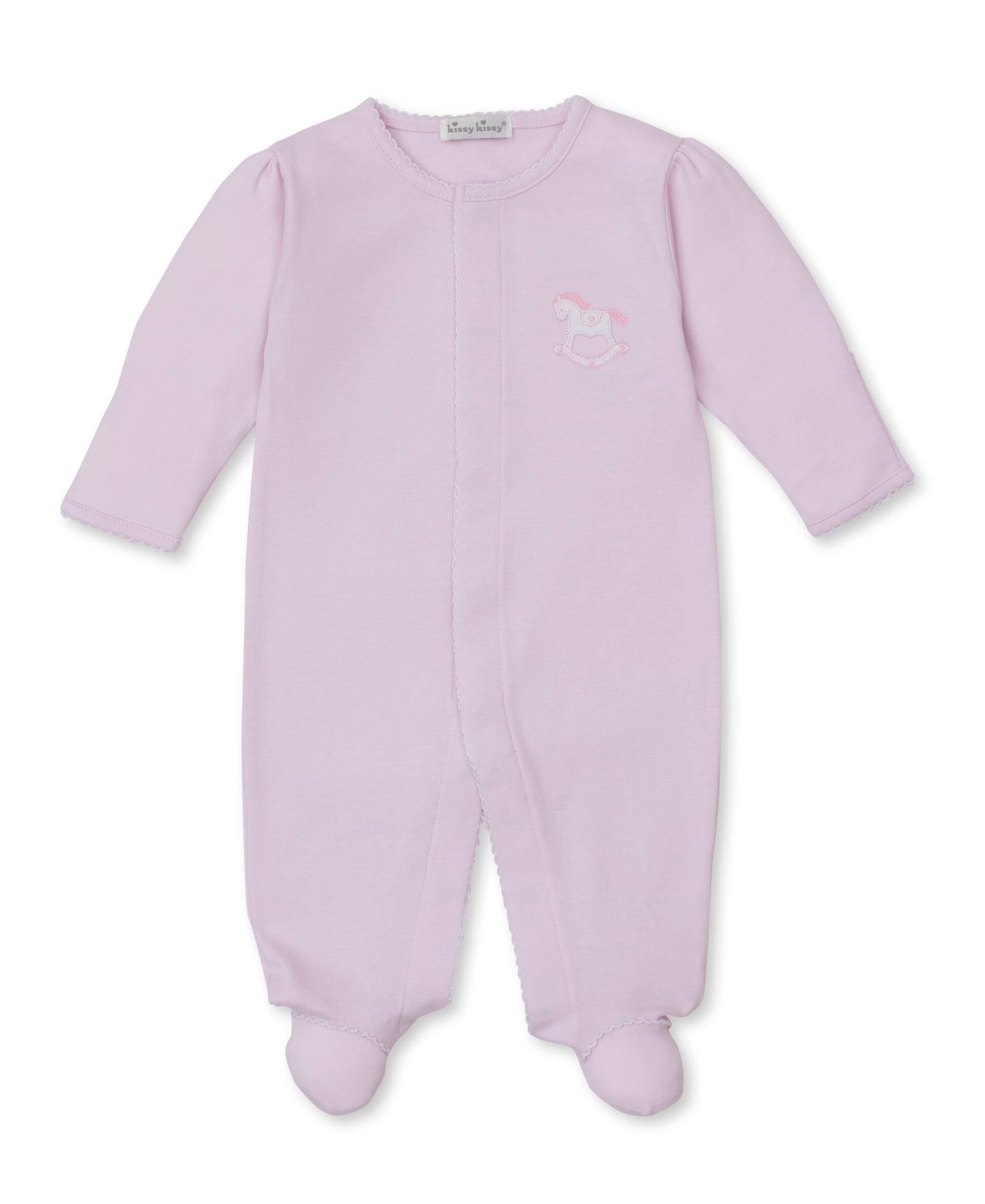 Riding Rockers Pink Footie - Kissy Kissy