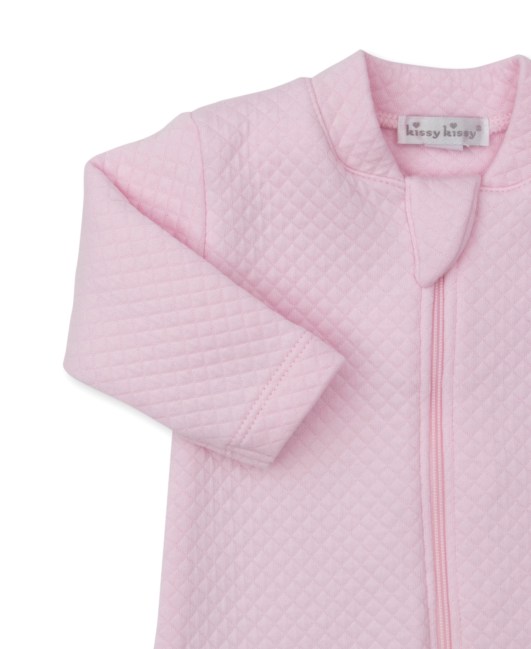 Pack of Pups Pink Jacquard Zip Footie - Kissy Kissy