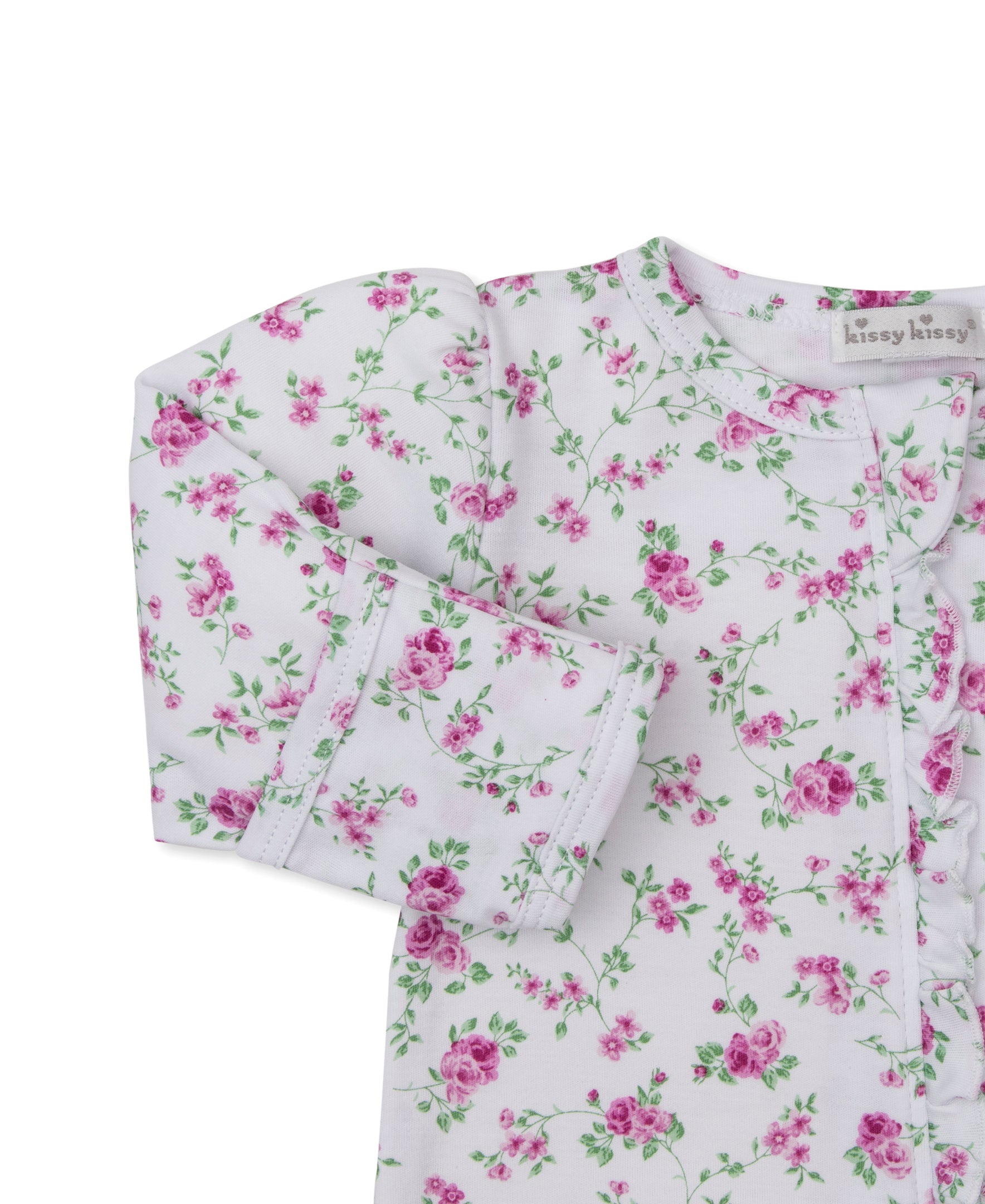 Victorian Roses Zip Footie - Kissy Kissy