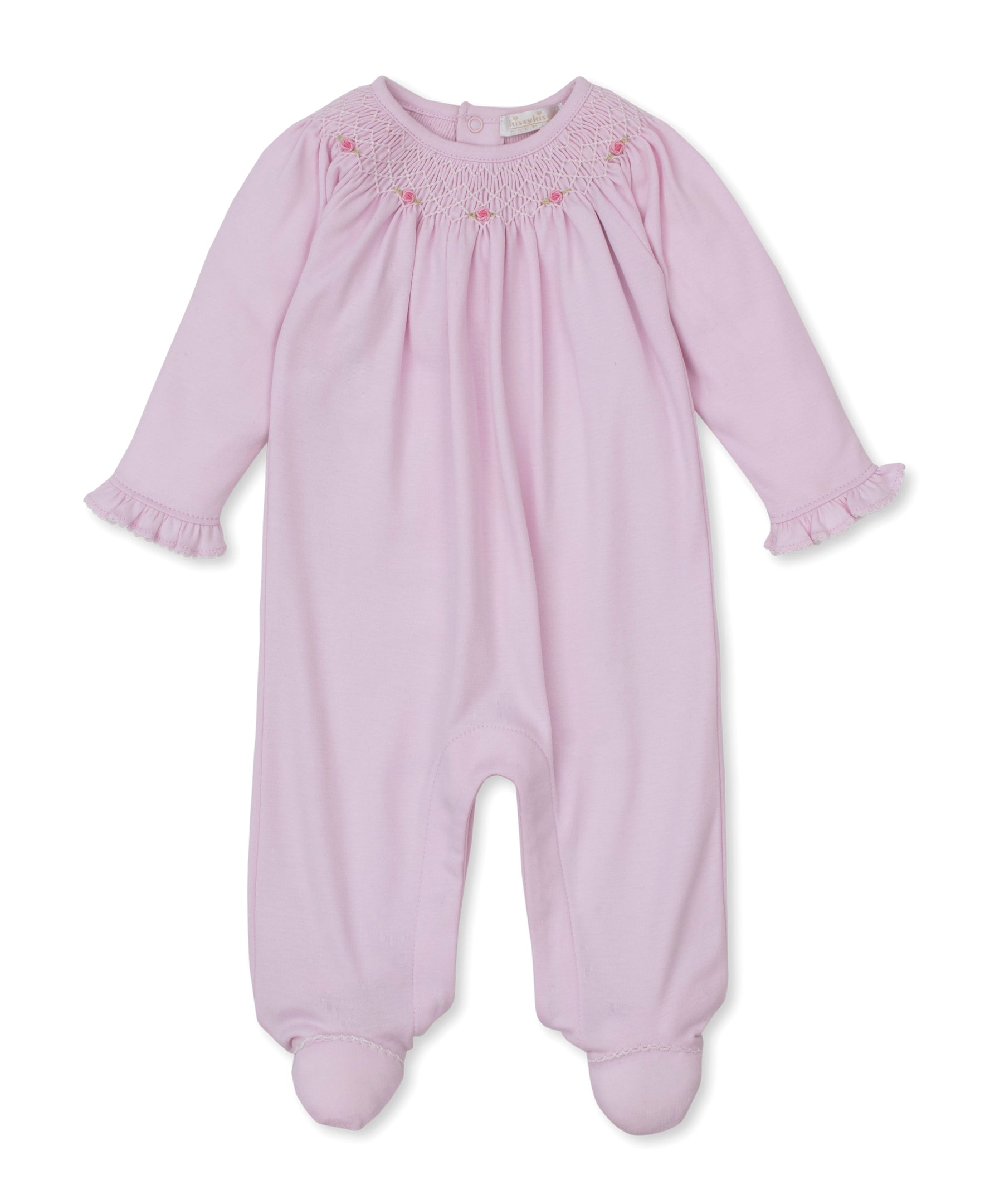 CLB Summer Bishop 26 Pink Hand Smocked Footie - Kissy Kissy