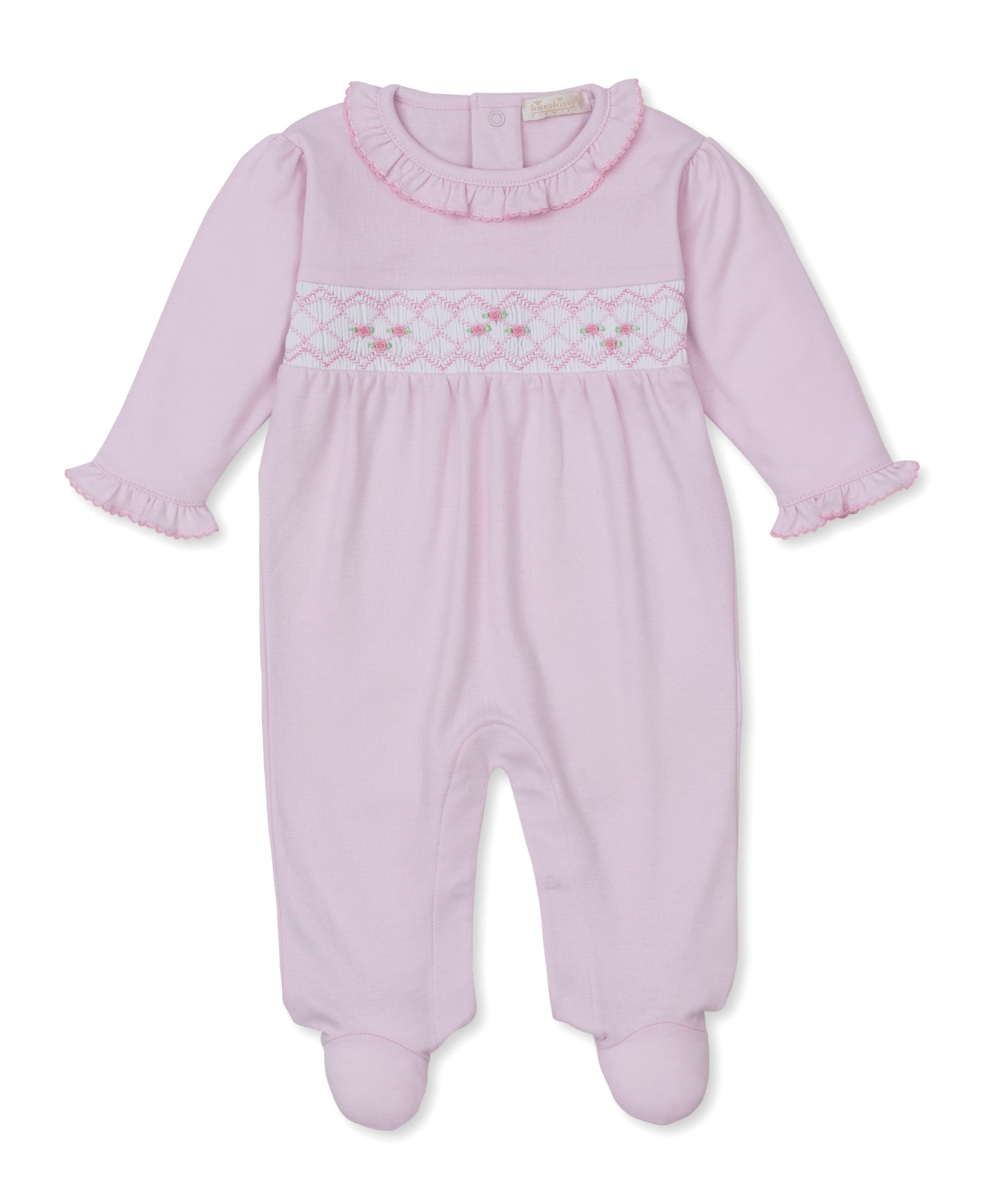CLB Summer 26 Pink Hand Smocked Footie
