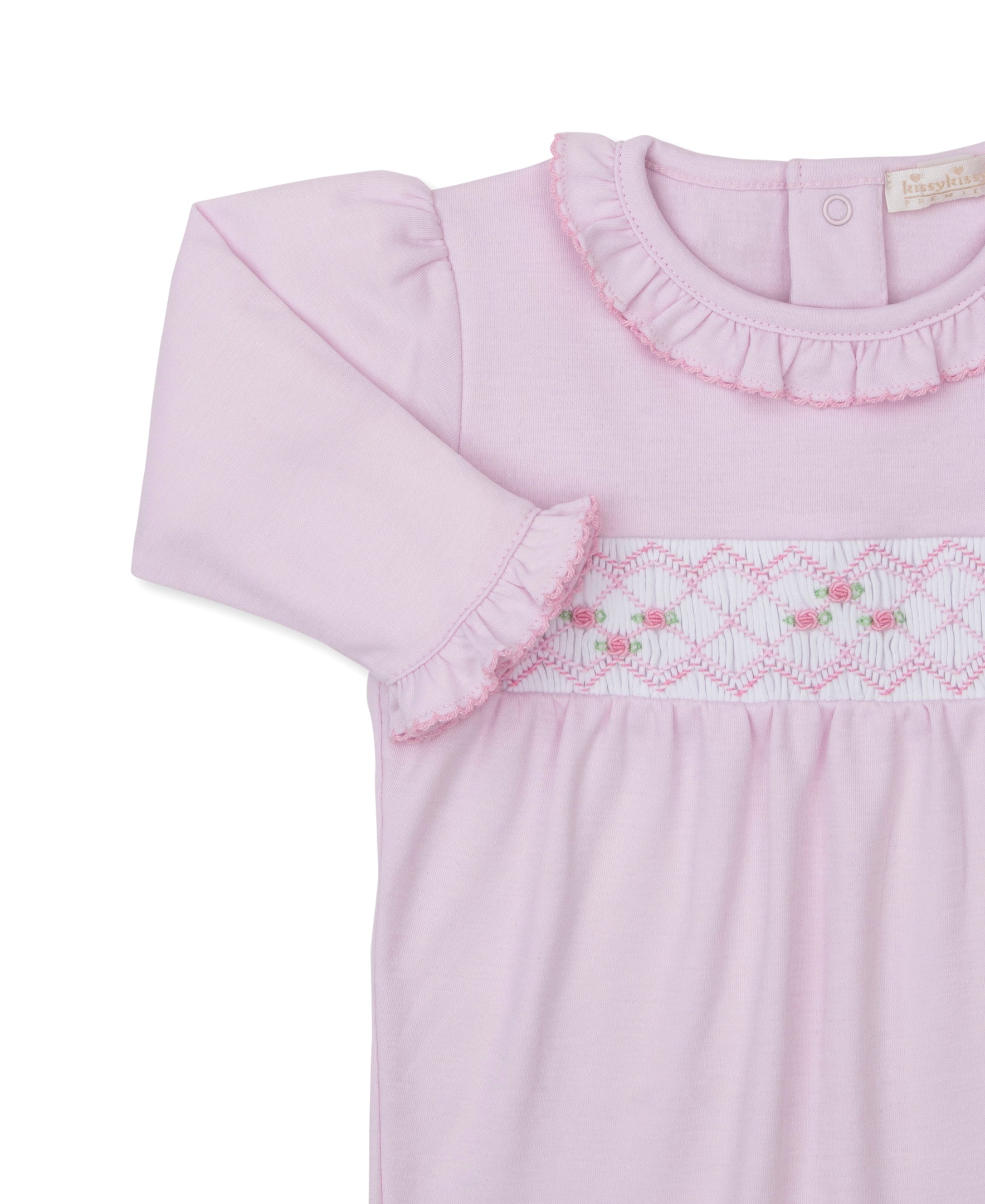 CLB Summer 26 Pink Hand Smocked Footie