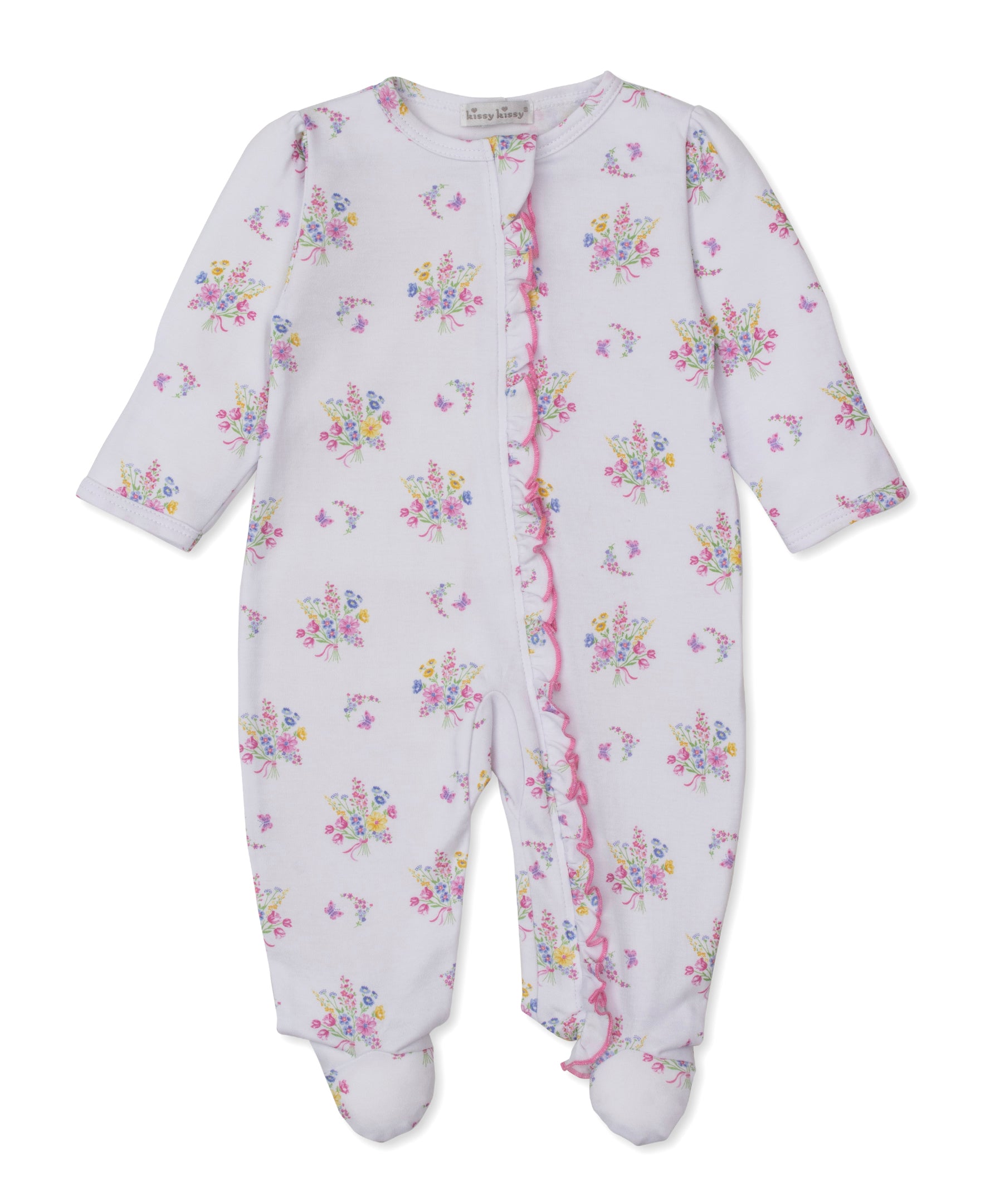 Pastel Gardens Zip Footie - Kissy Kissy