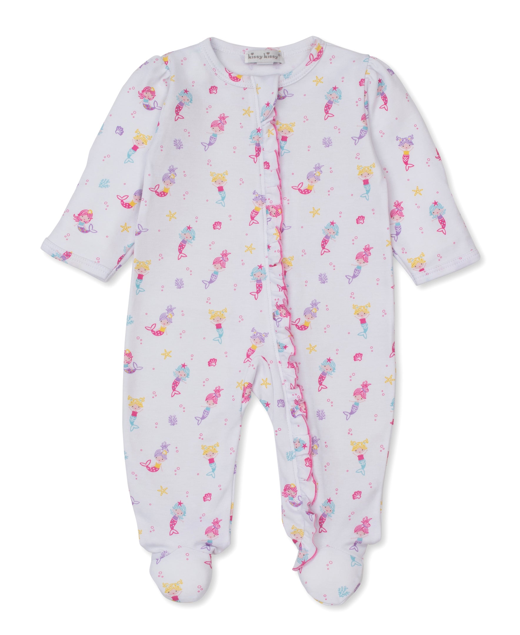 Underwater Mermaids Zip Footie - Kissy Kissy