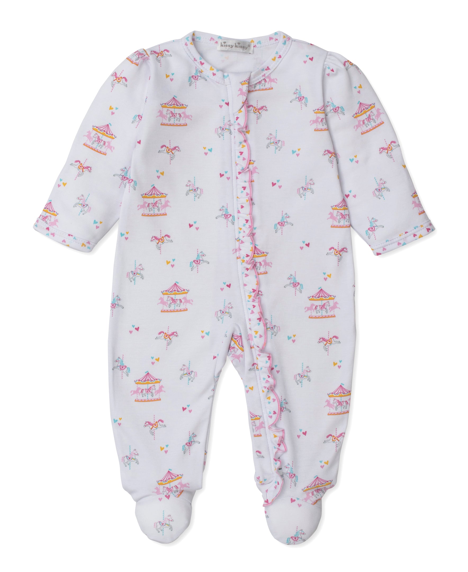 Carousel Magic Zip Footie - Kissy Kissy