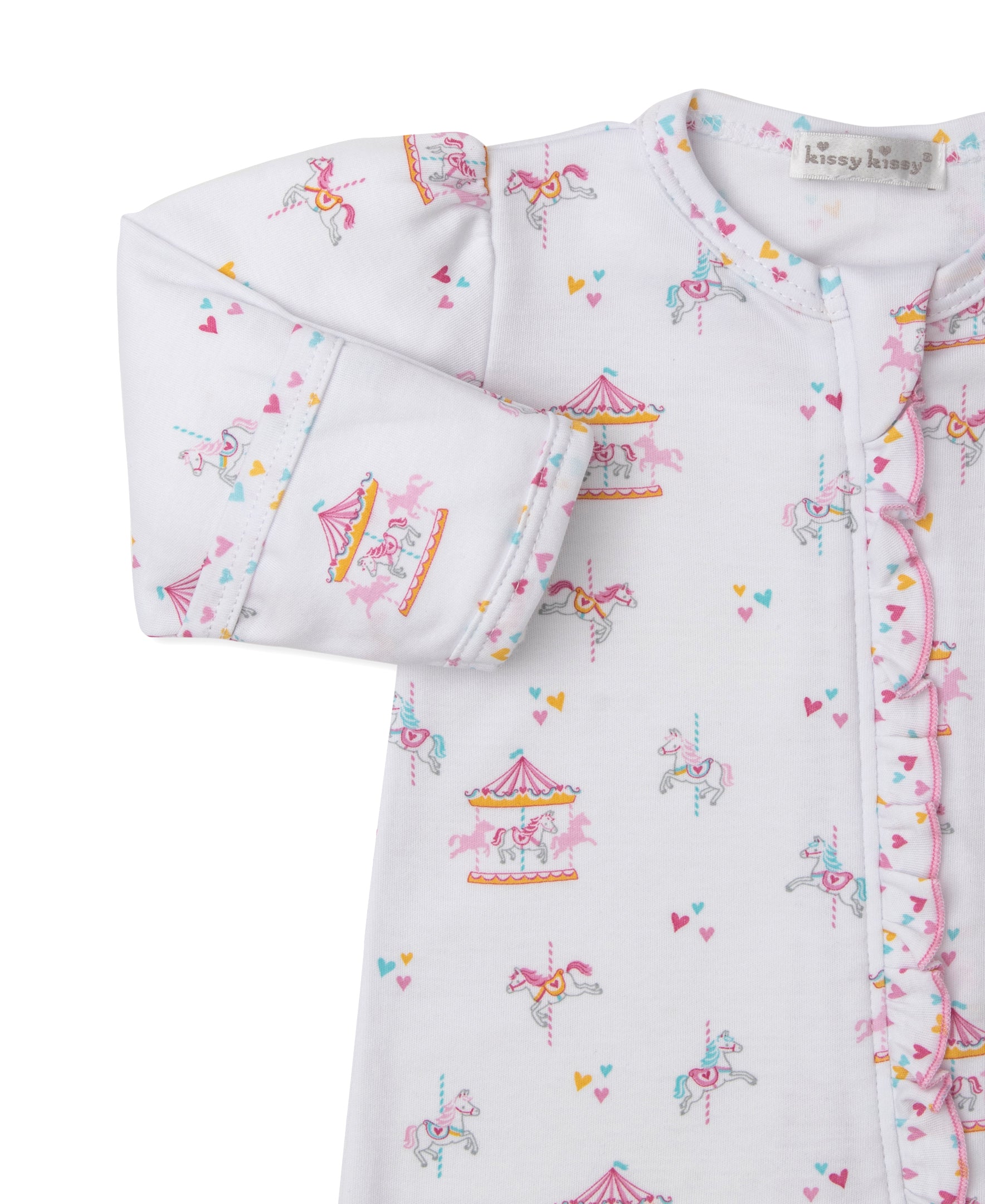 Carousel Magic Zip Footie - Kissy Kissy