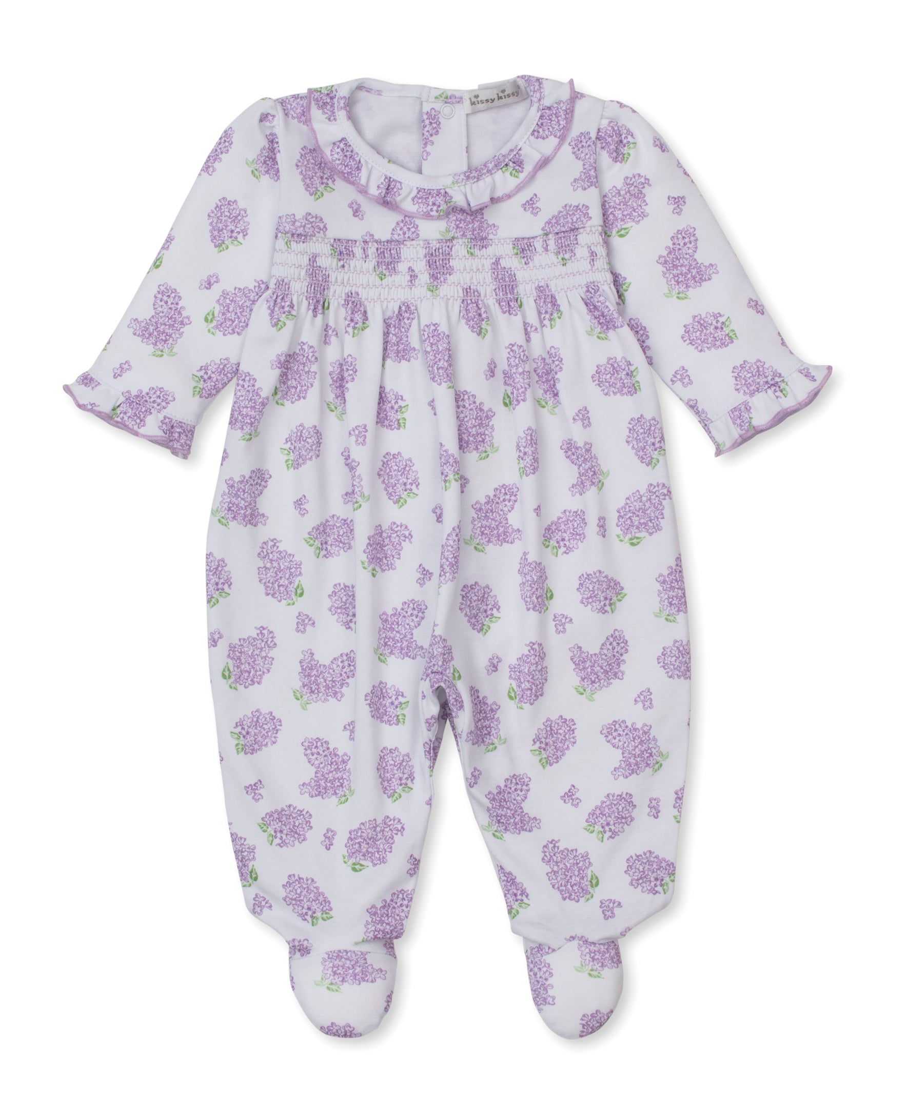 Lilac Love Lilac Smocked Footie - Kissy Kissy