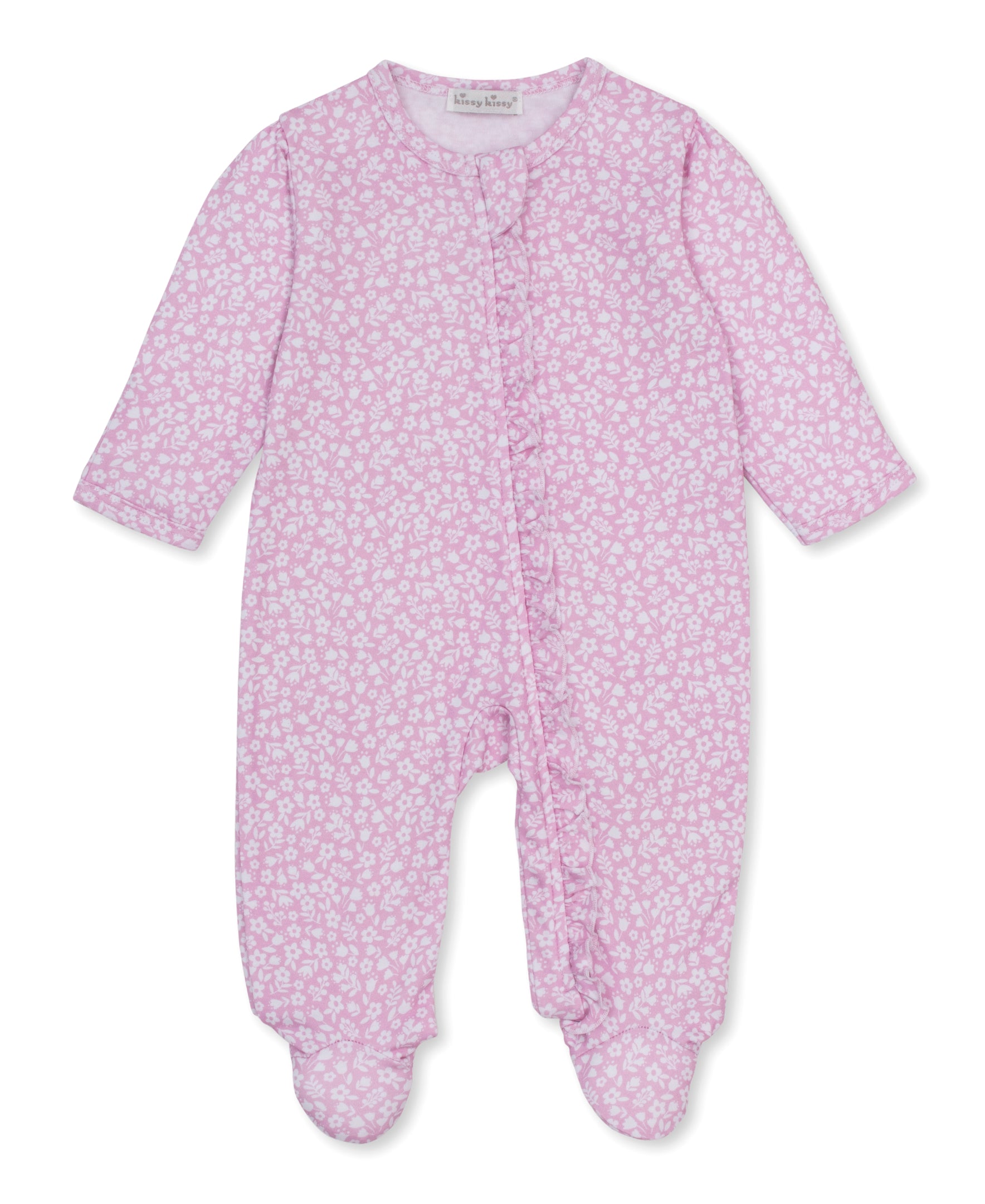 Autumn Meadows Pink Zip Footie