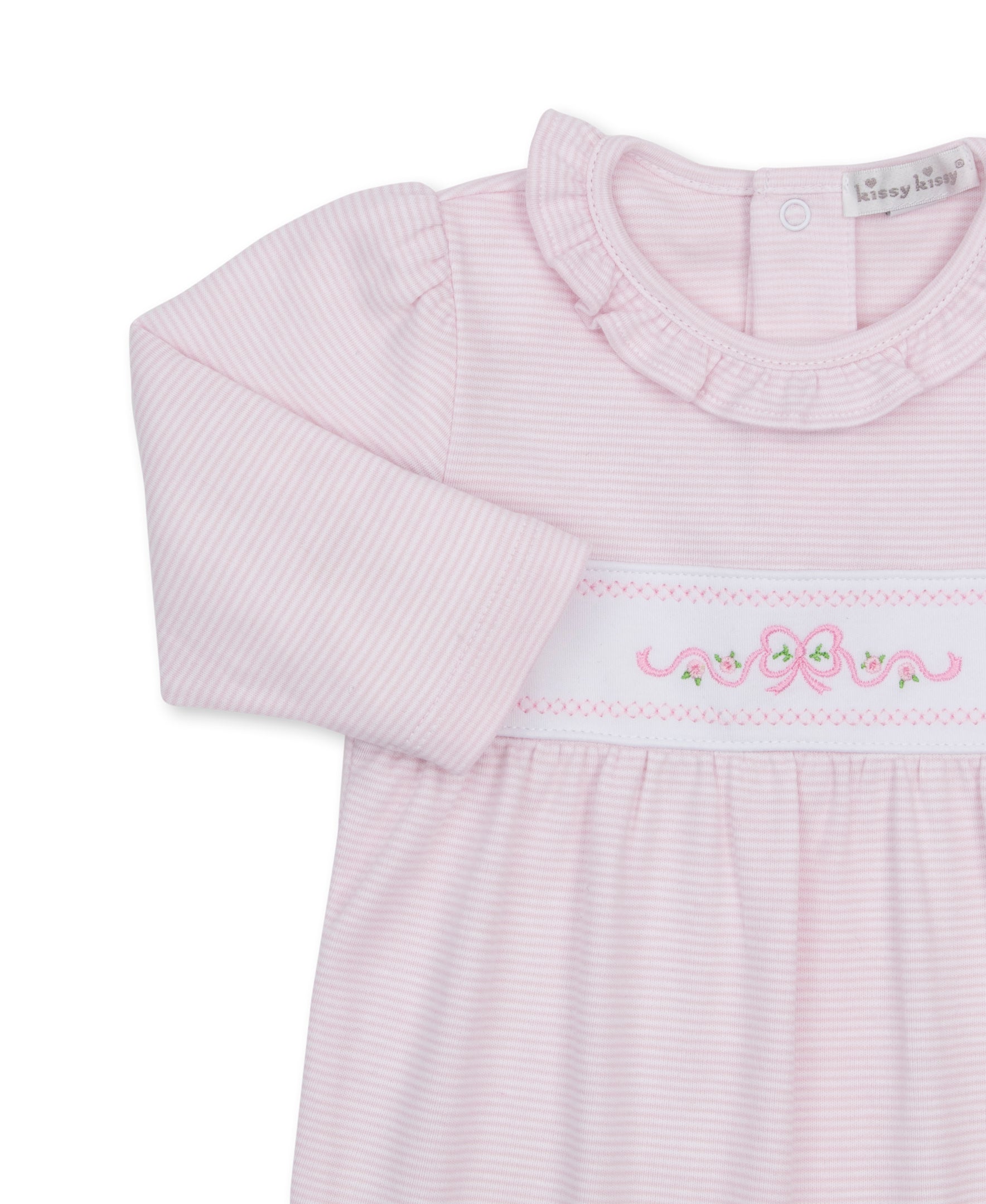 Classic Treasures FA26 Pink Stripe Footie - Kissy Kissy