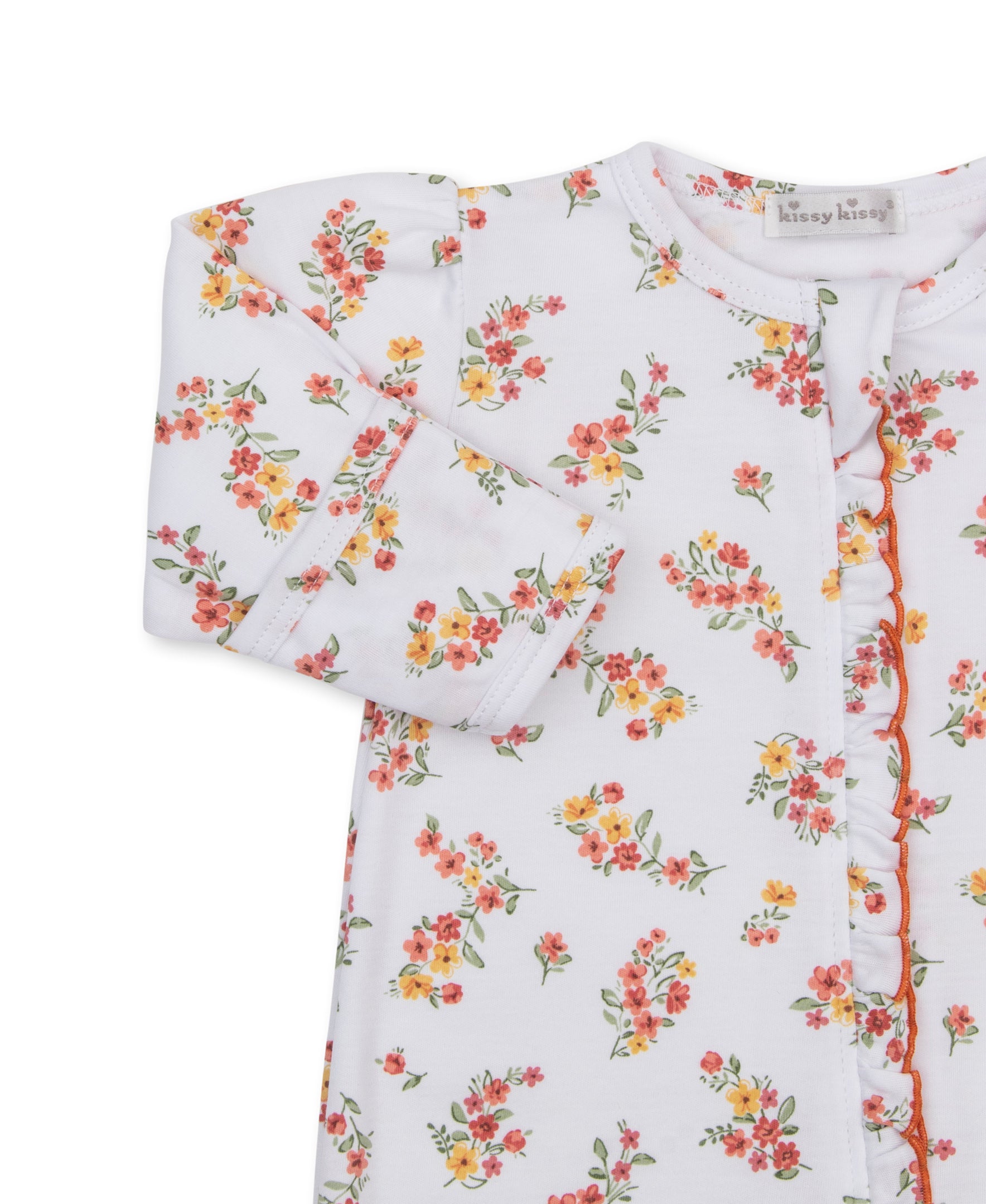 Fall Floral Garden Zip Footie