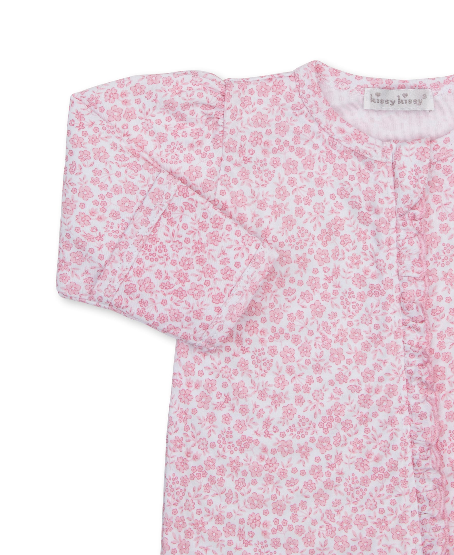 Fall Blooms Pink Zip Footie - Kissy Kissy