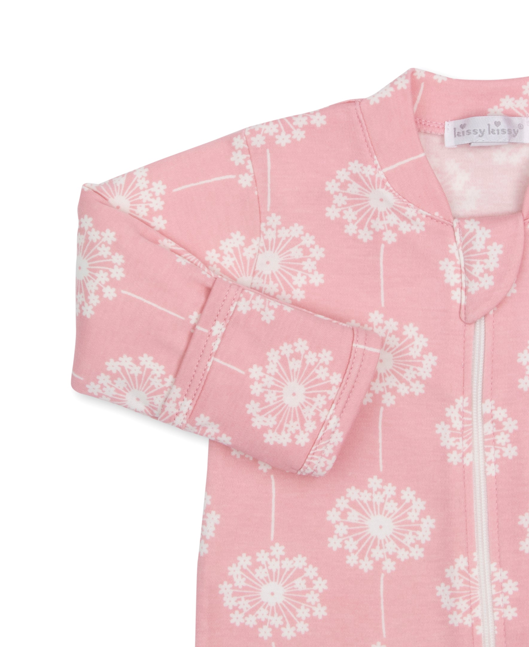 Coral Flower Zip Footie & Hat Set - Kissy Kissy