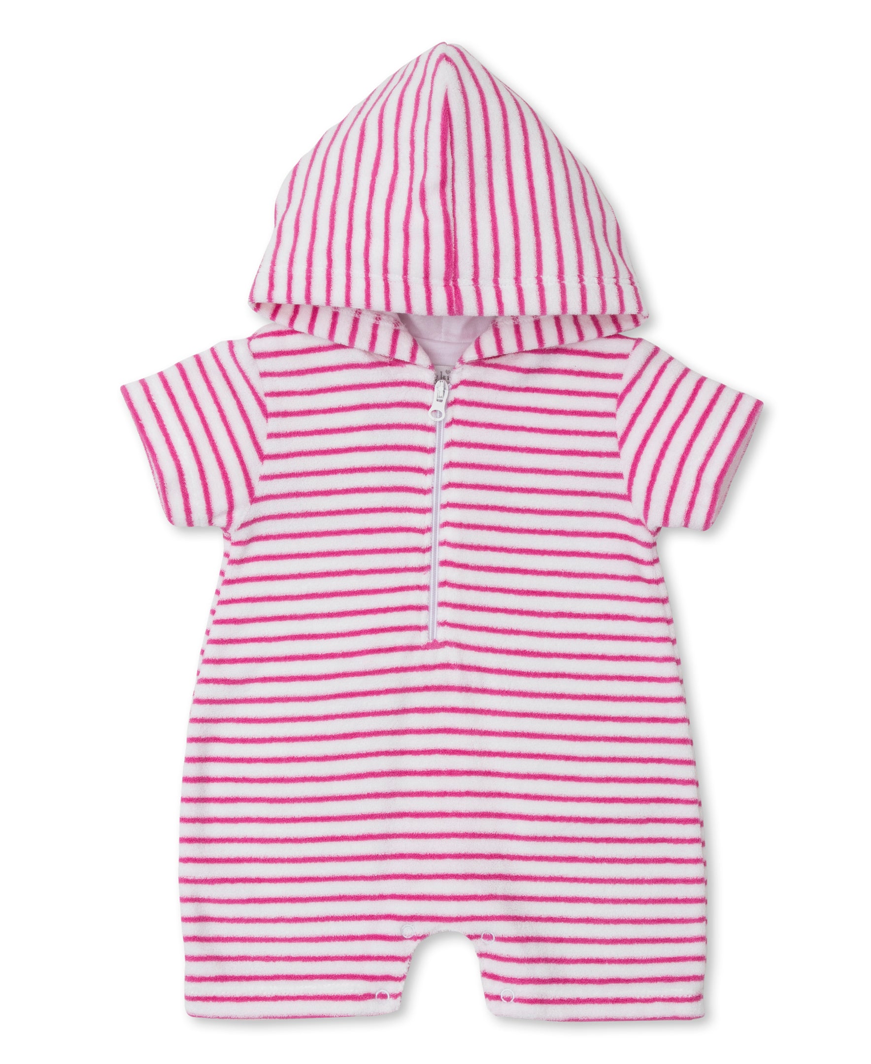 Cabana Terry Stripes Fuchsia Romper - Kissy Kissy