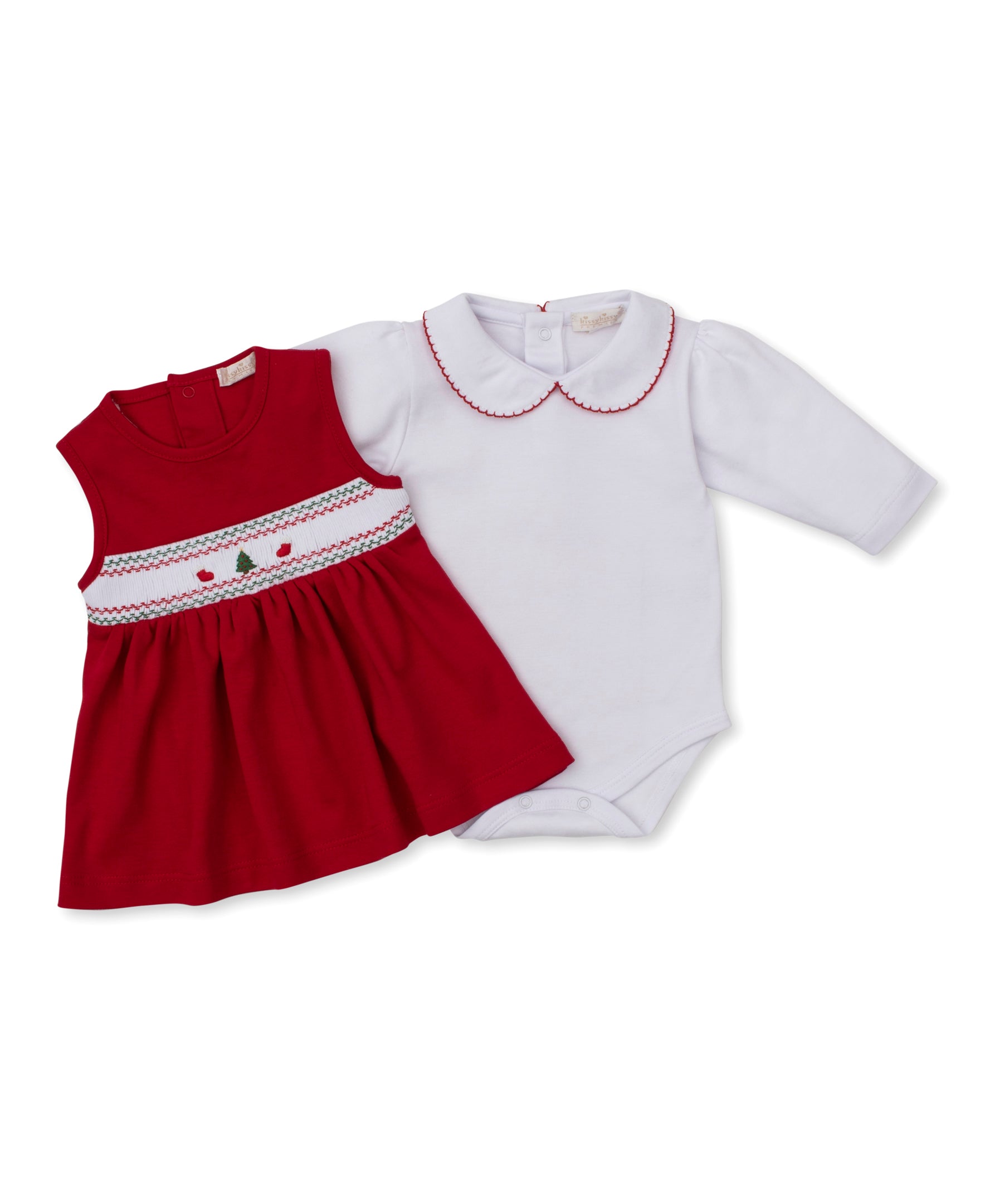 CLB Holiday Medley 26 Hand Smocked Jumper Set - Kissy Kissy