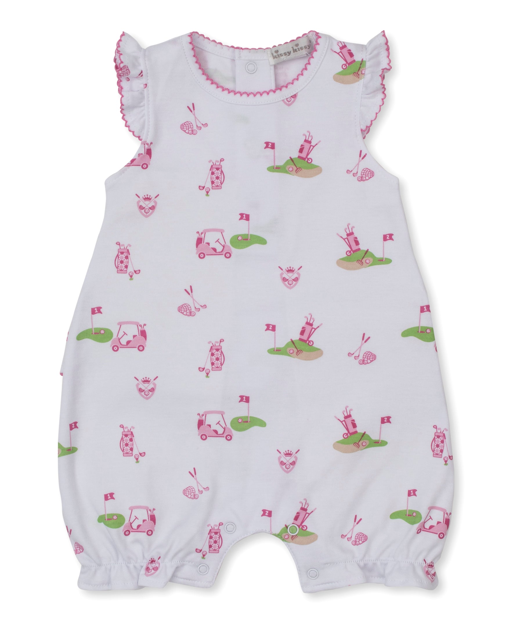 Golf Championship Pink Short Playsuit - Kissy Kissy