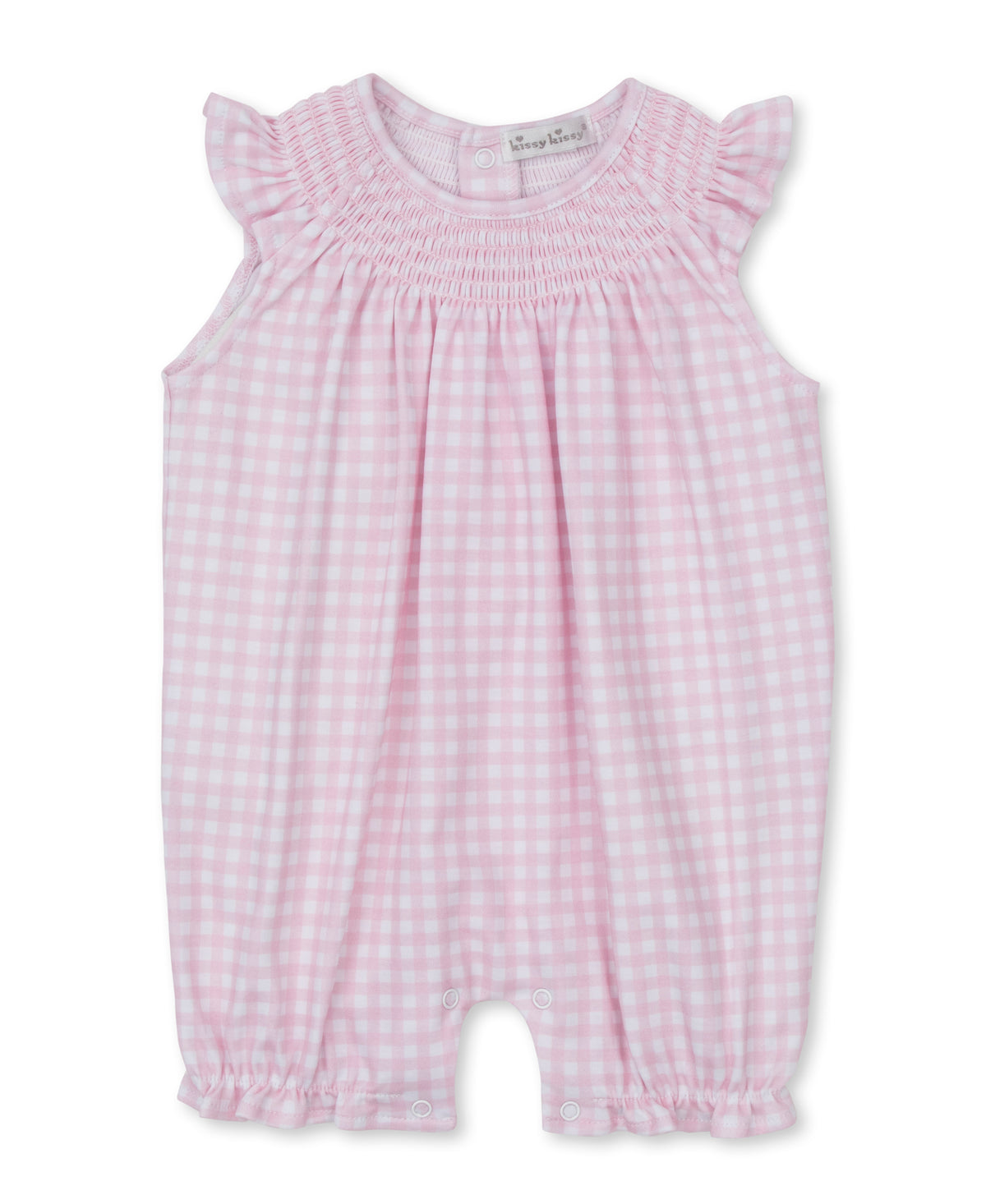 Gingham Traditions Pink Short Sleeveless Playsuit - Kissy Kissy