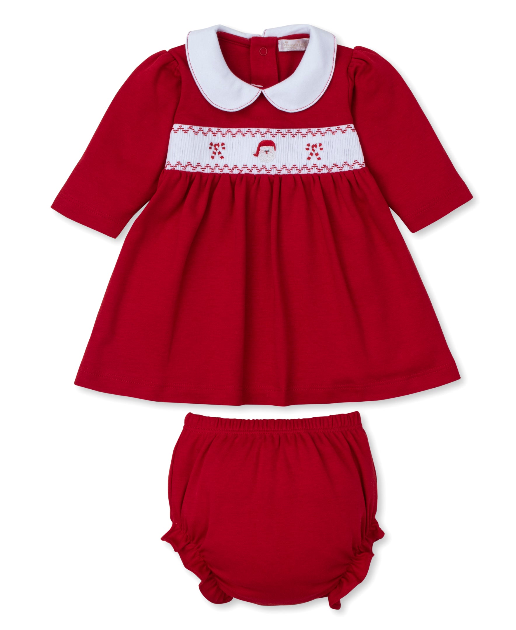 CLB Holiday Medley 26 Hand Smocked Santa Dress Set - Kissy Kissy
