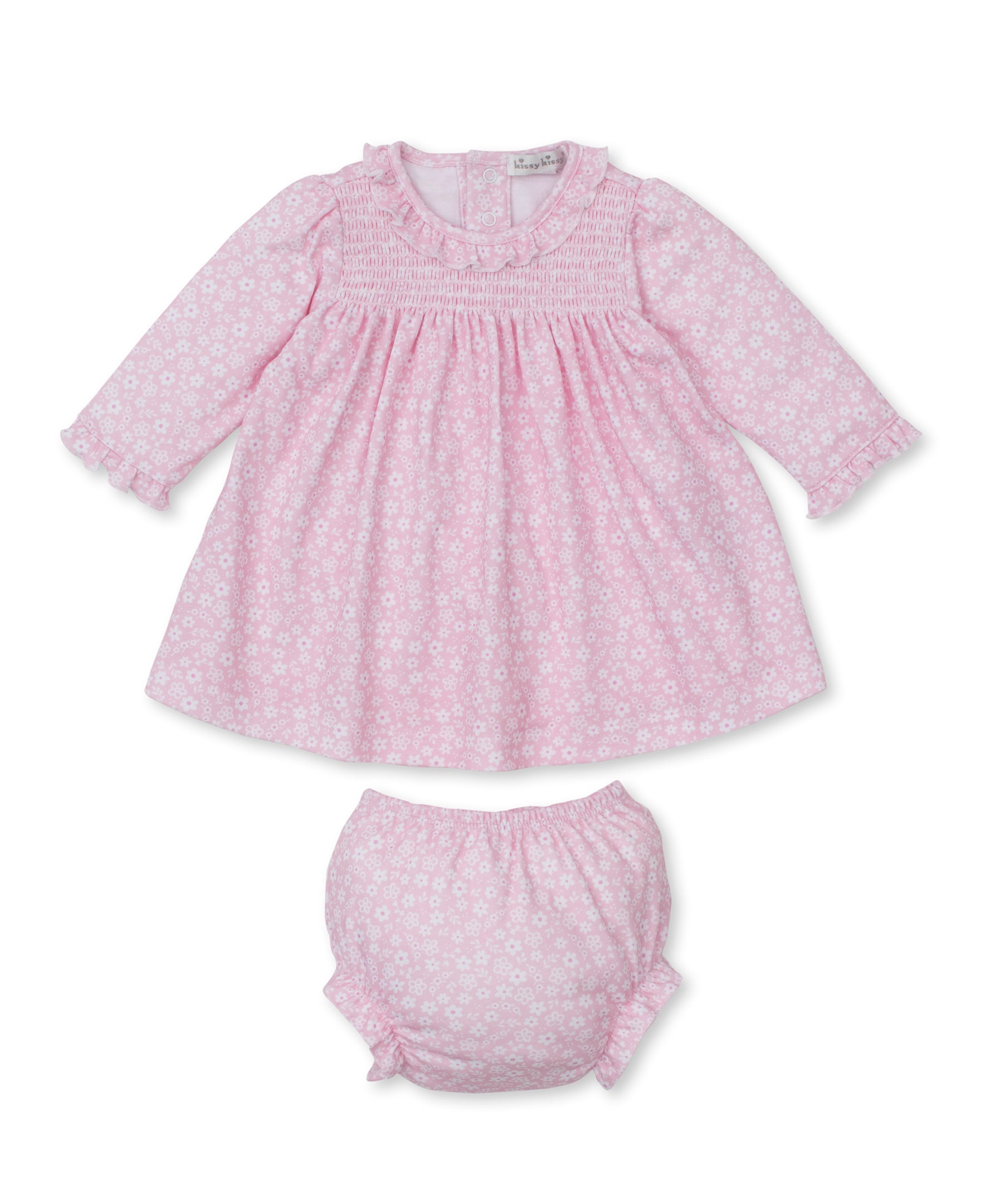 Fall in Bloom Pink Smocked Dress Set - Kissy Kissy