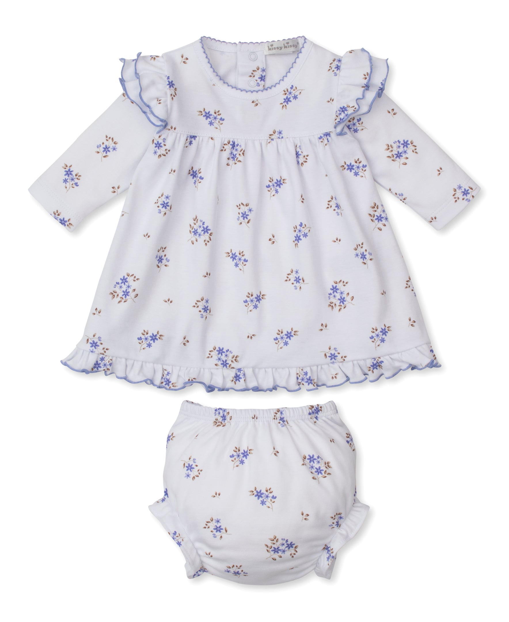 Tiny Blossoms Lilac Smocked Dress Set - Kissy Kissy
