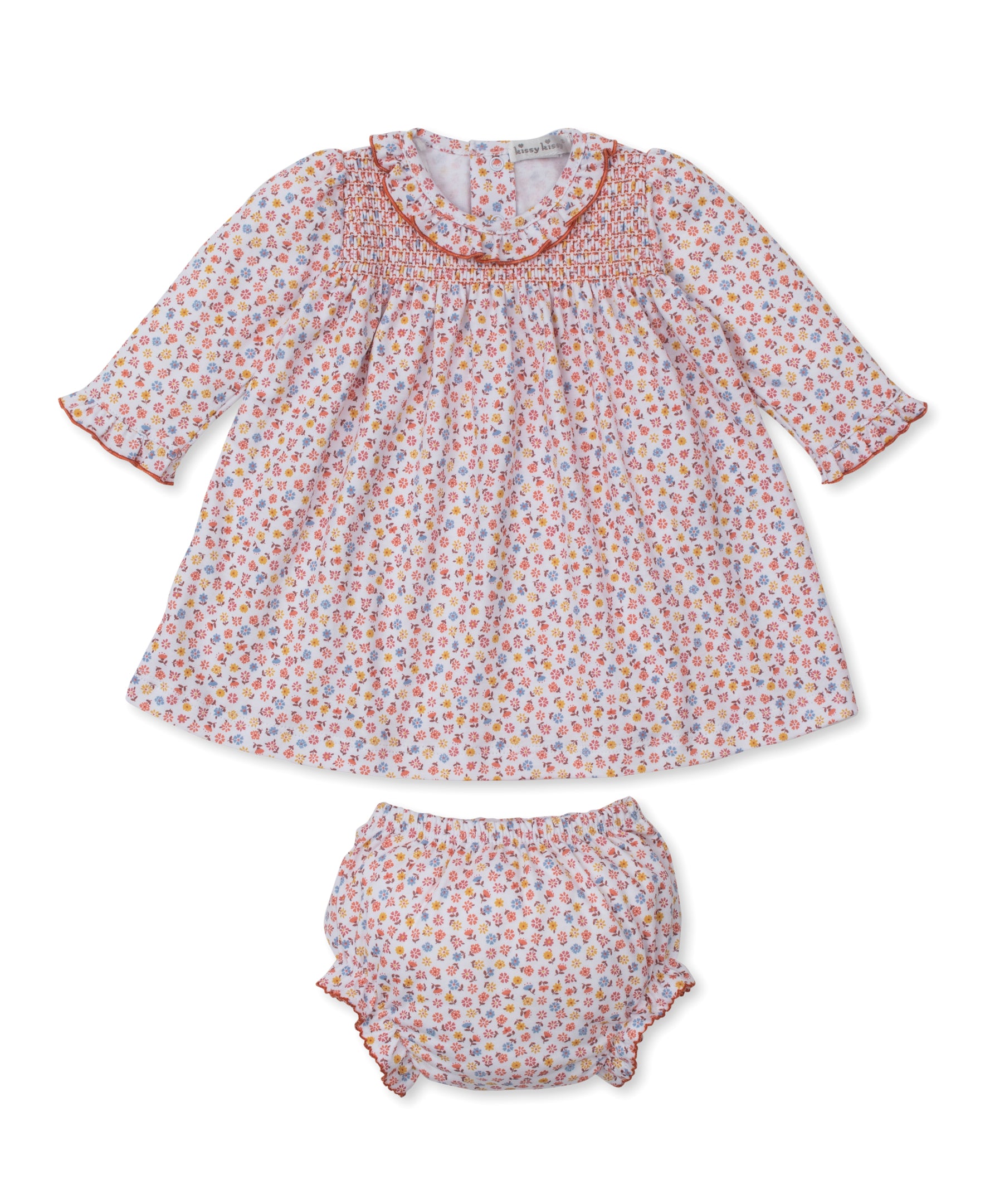 Patchwork Pumpkin Floral Smocked Dress Set - Kissy Kissy