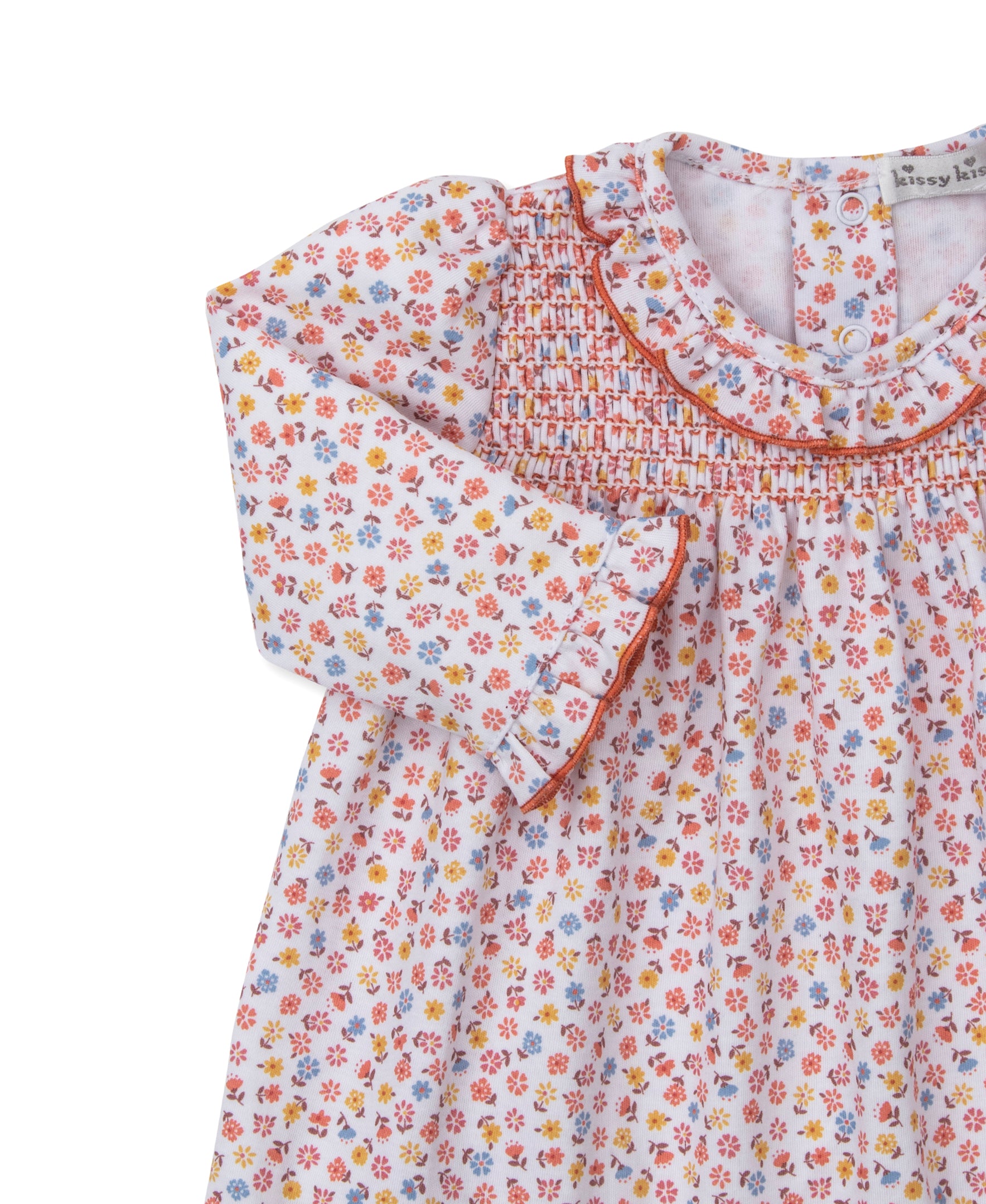 Patchwork Pumpkin Floral Smocked Dress Set - Kissy Kissy