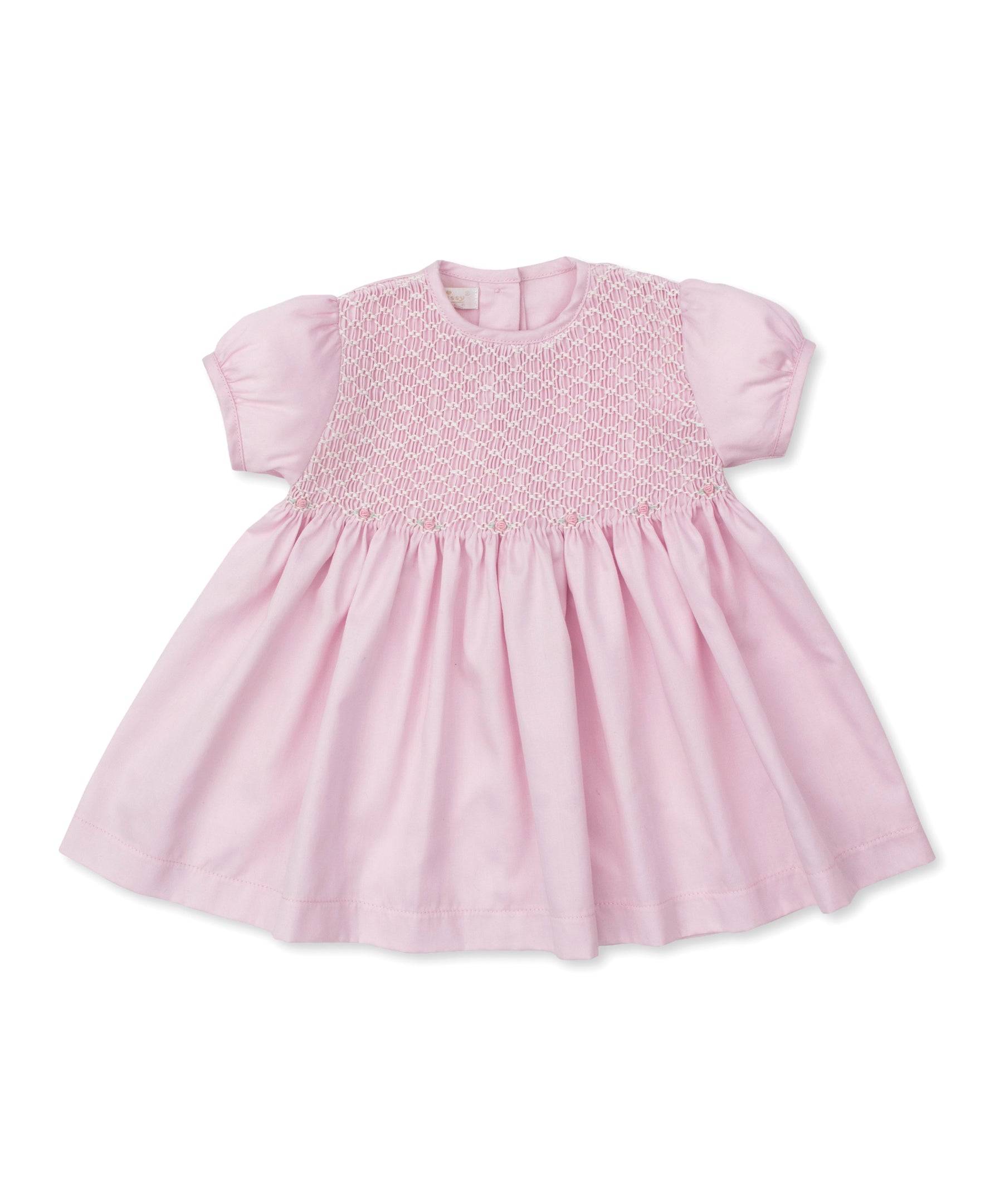 Kissy Elegance Pink Hand Smocked Woven Dress - Kissy Kissy