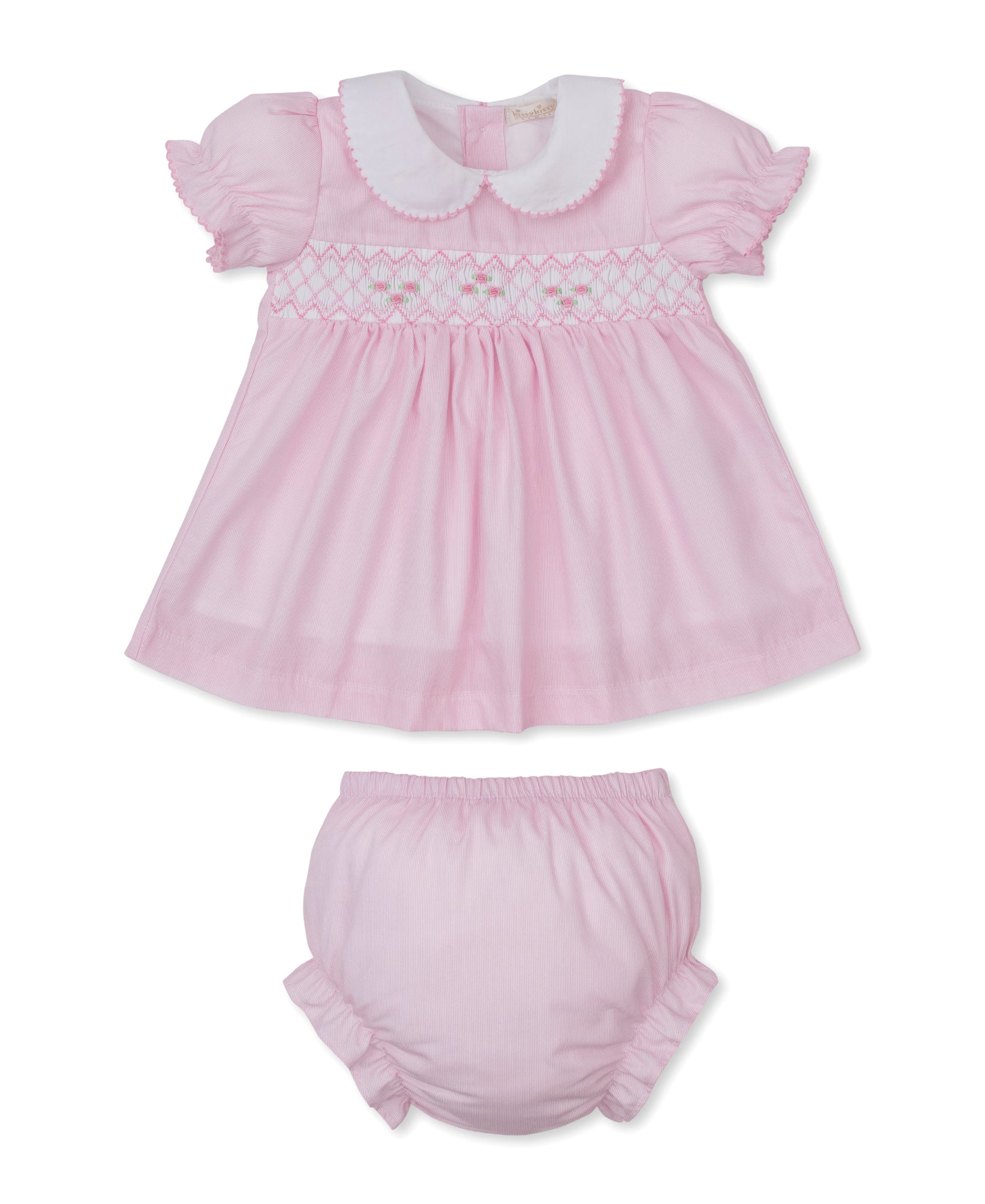 CLB Summer 26 Pink Hand Smocked Woven Dress Set - Kissy Kissy
