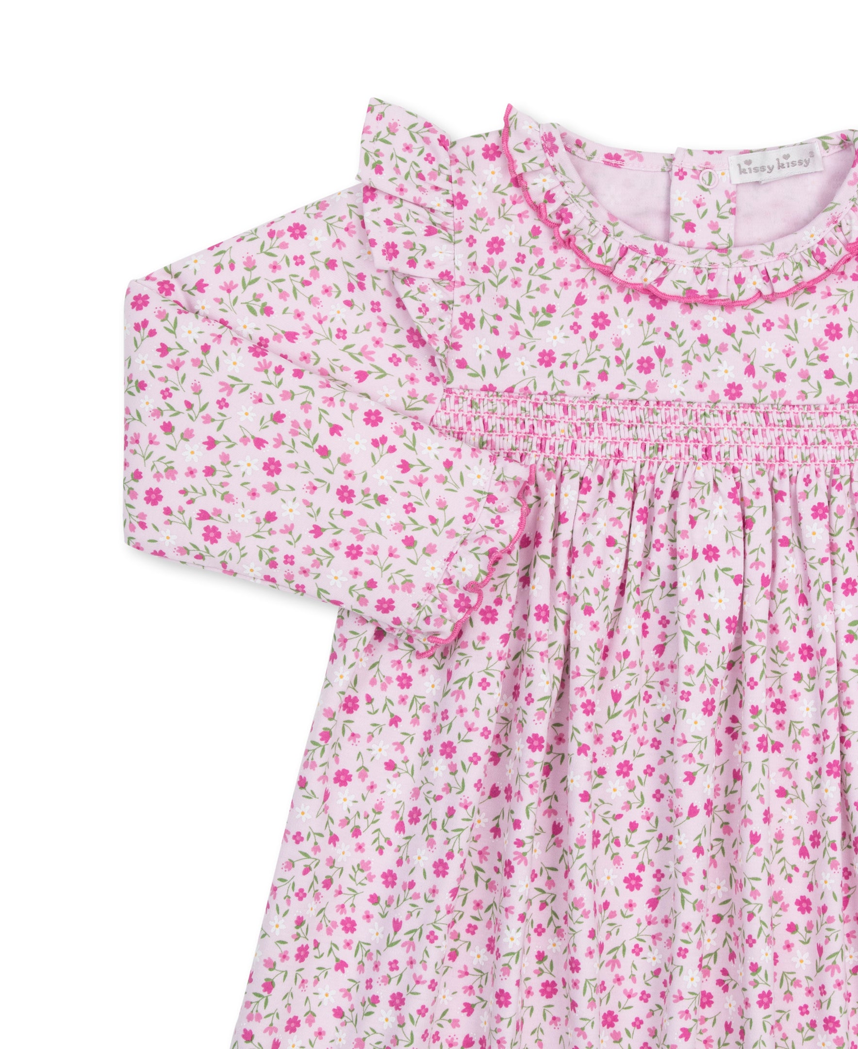 Pretty Petals Pink Smocked Toddler Dress - Kissy Kissy