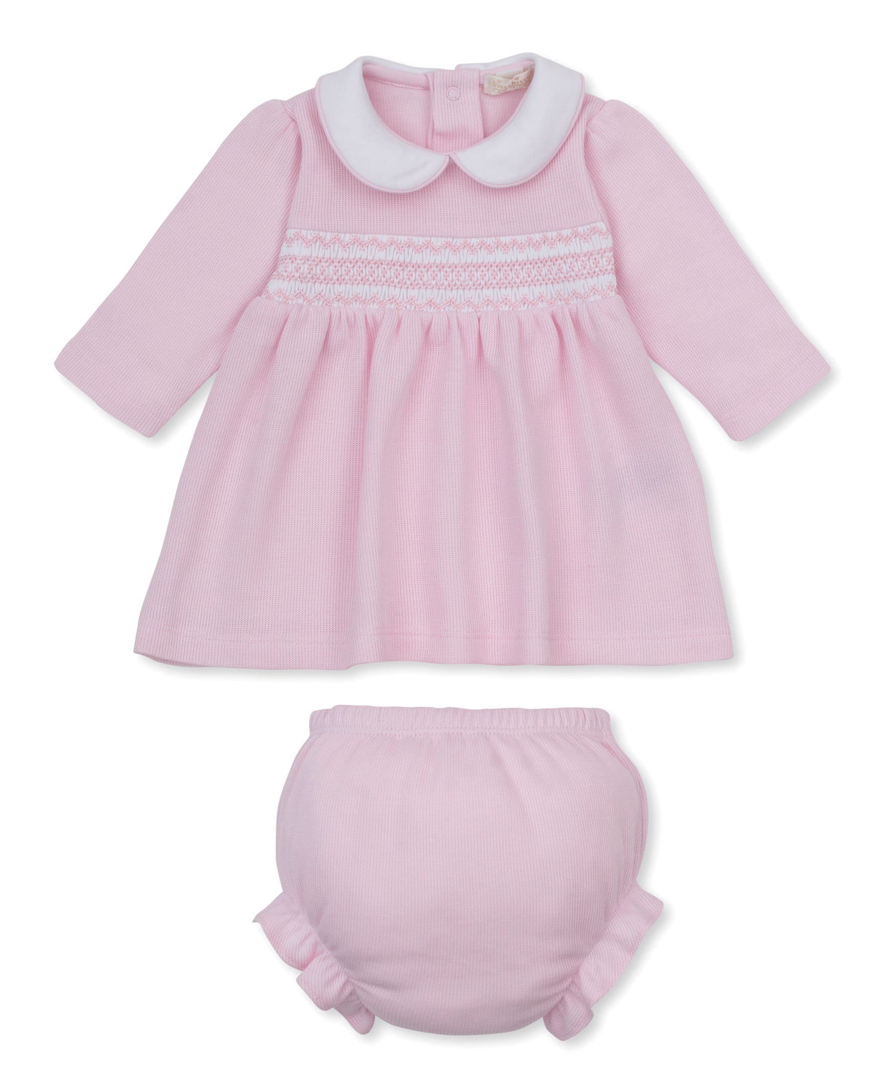 CLB Punto Ingles Pink Hand Smocked Dress Set - Kissy Kissy