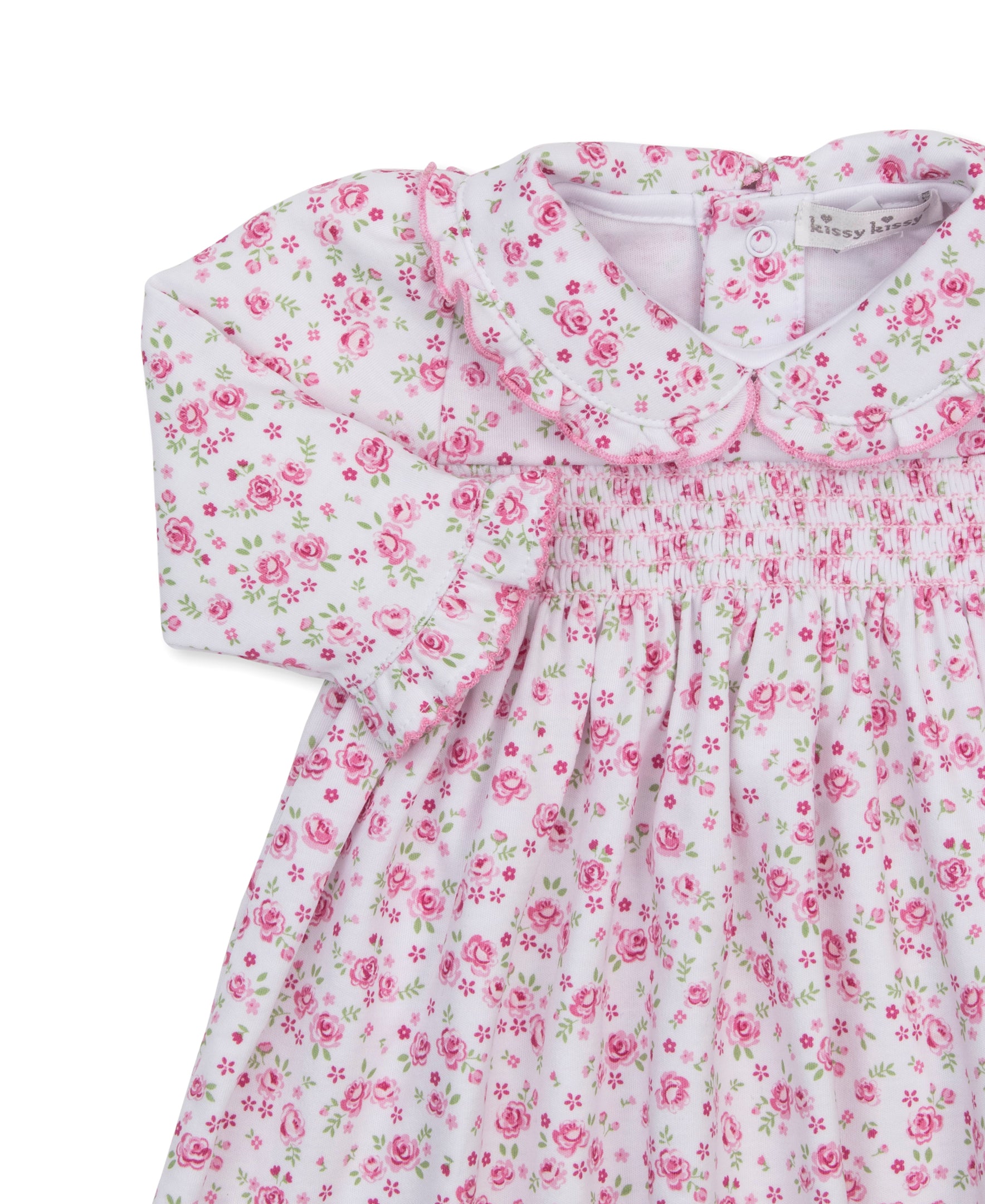 Cottage Roses Pink Smocked Dress Set - Kissy Kissy