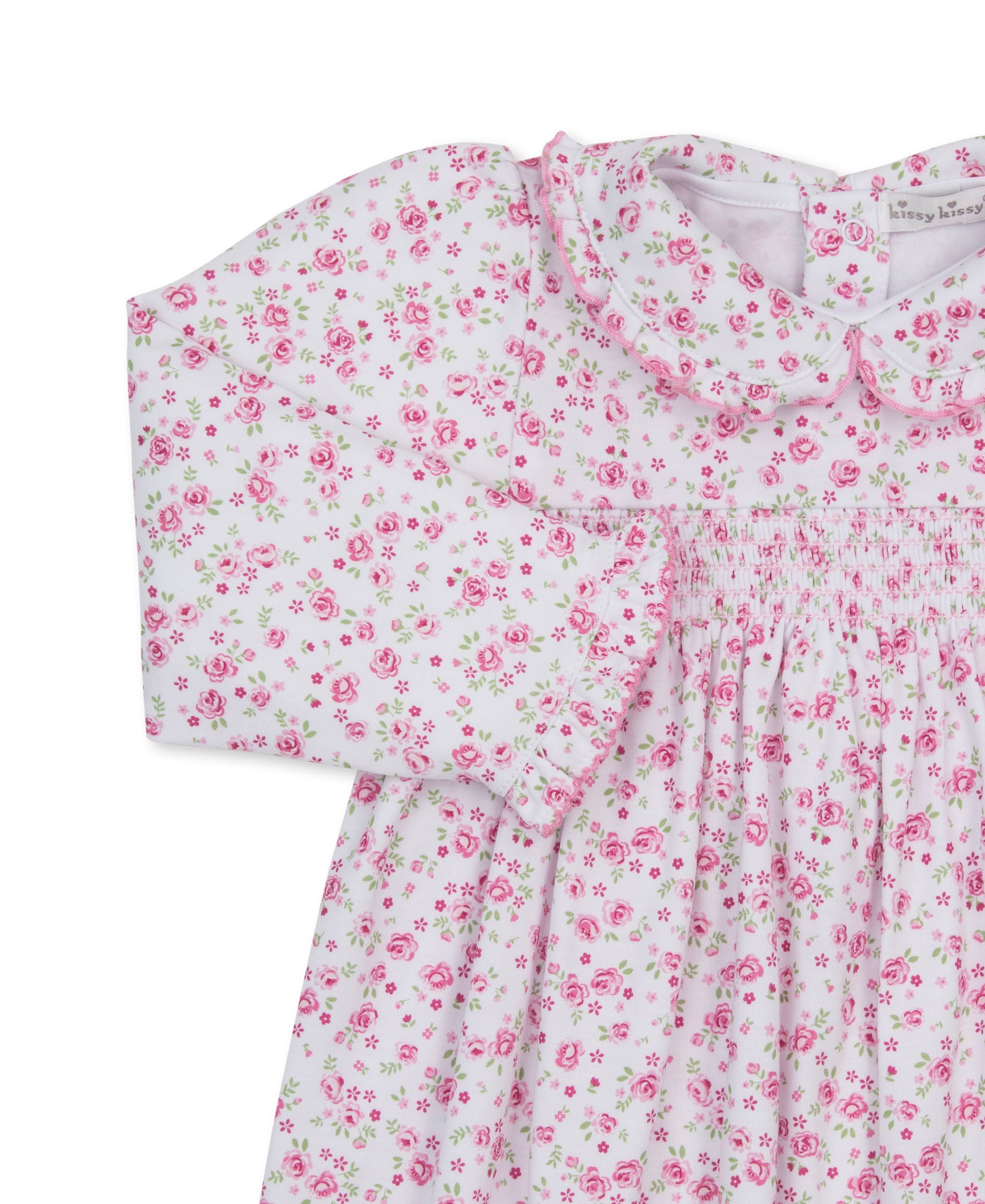 Cottage Roses Pink Smocked Toddler Dress - Kissy Kissy