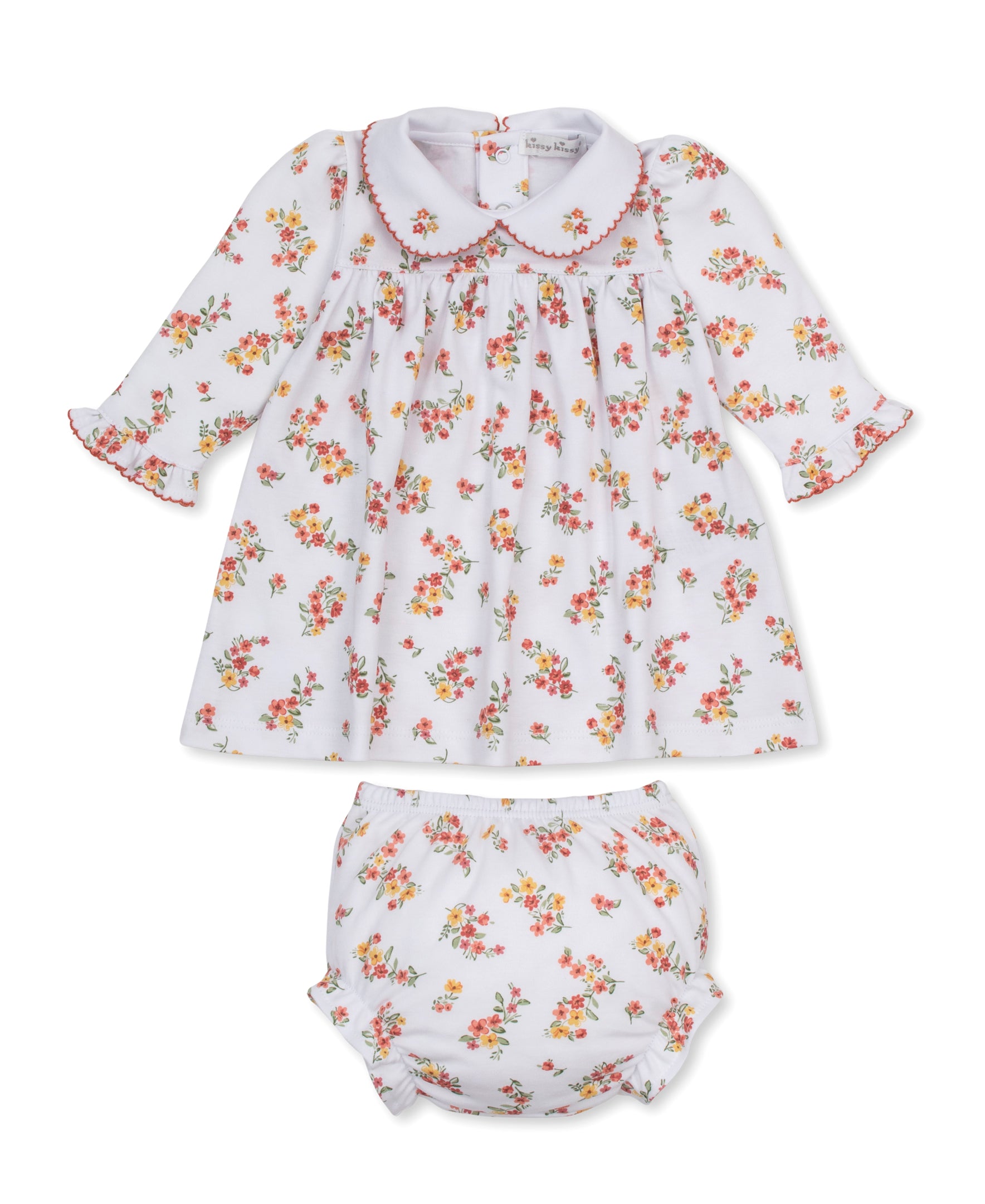 Fall Floral Garden Smocked Dress Set - Kissy Kissy