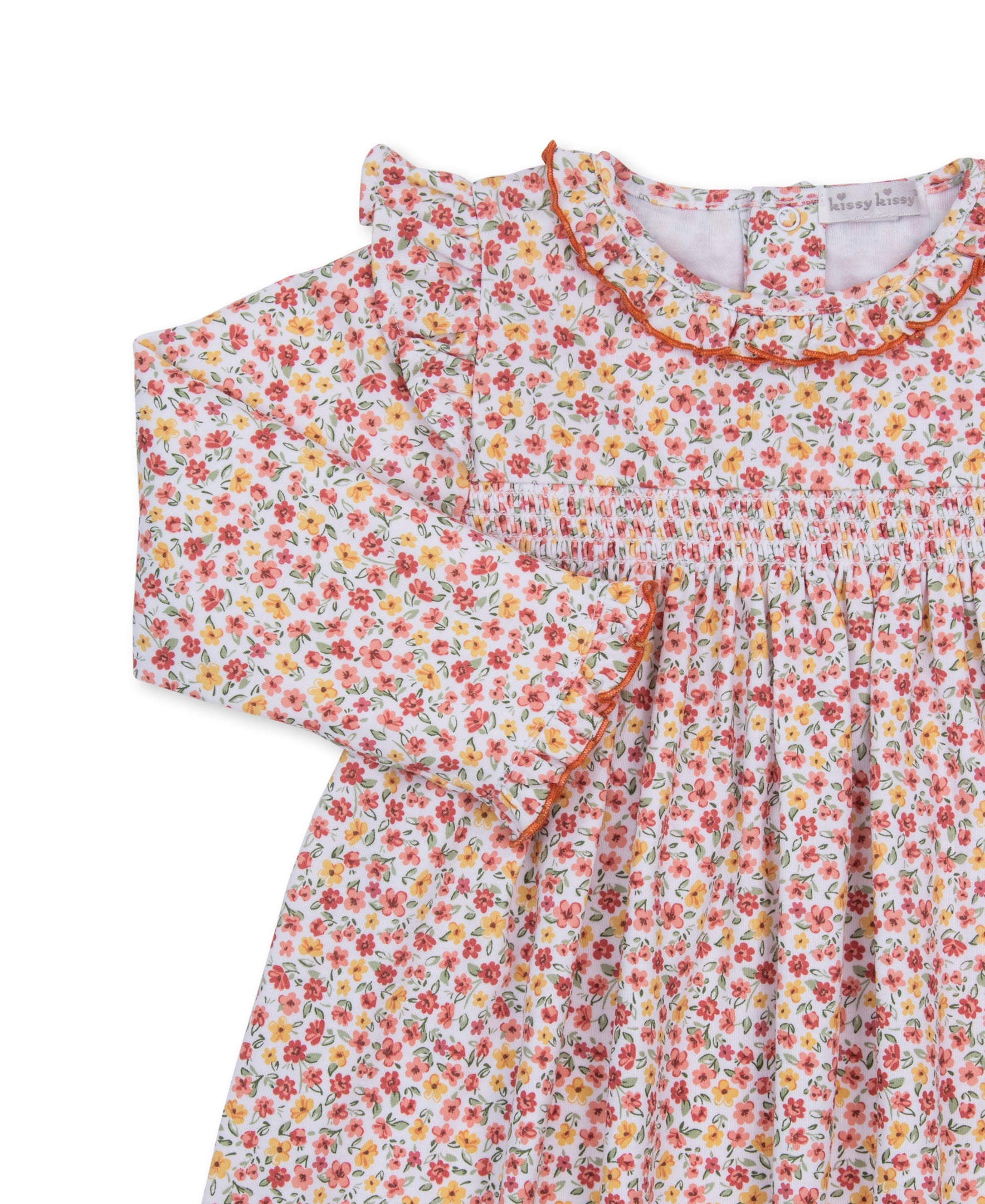 Fall Floral Garden Floral Smocked Legging Toddler Dress