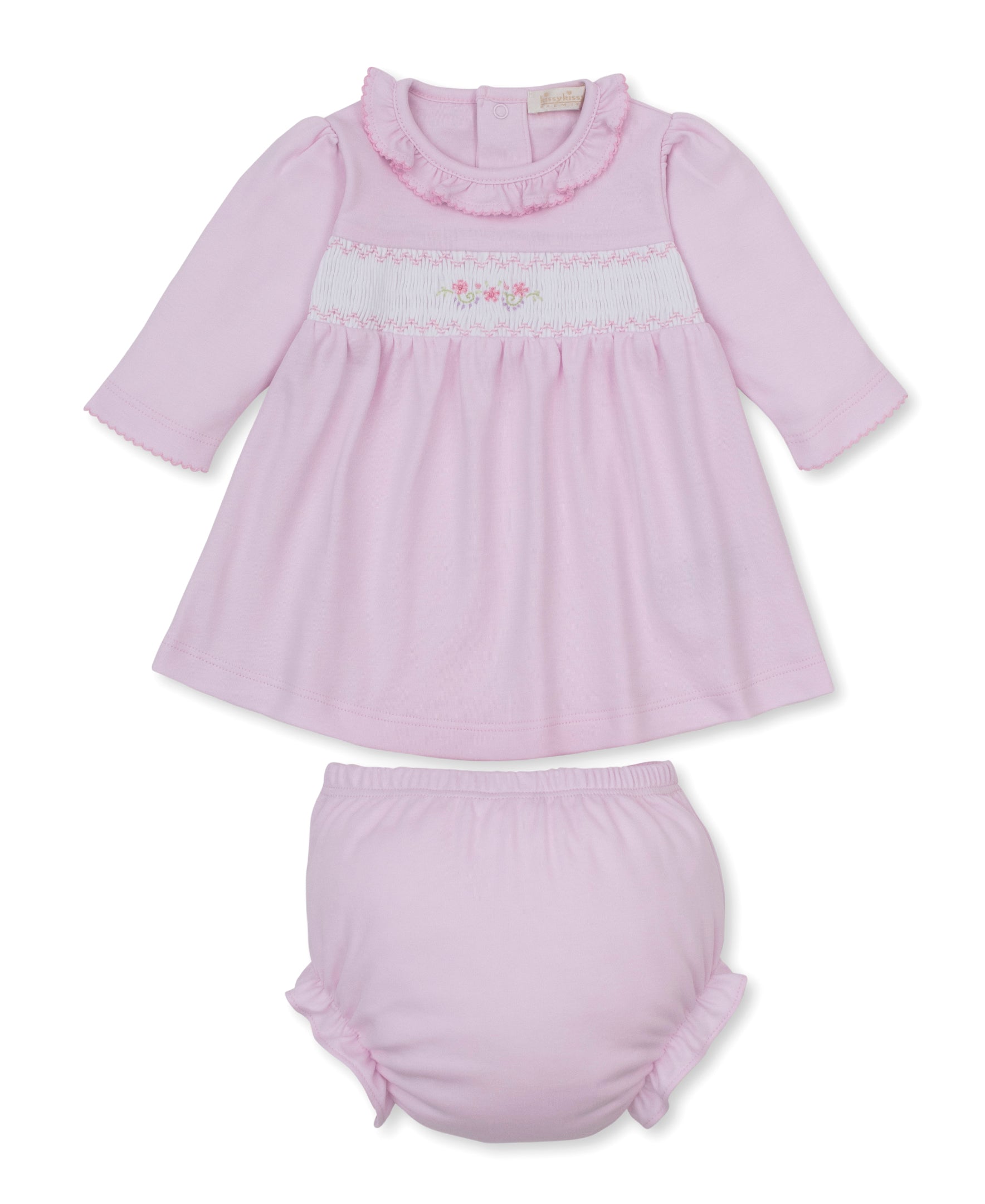 CLB Fall Medley 26 Pink Hand Smocked Dress Set - Kissy Kissy