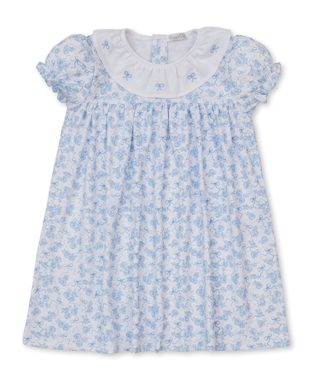 Roses & Bows Blue Toddler Dress - Kissy Kissy