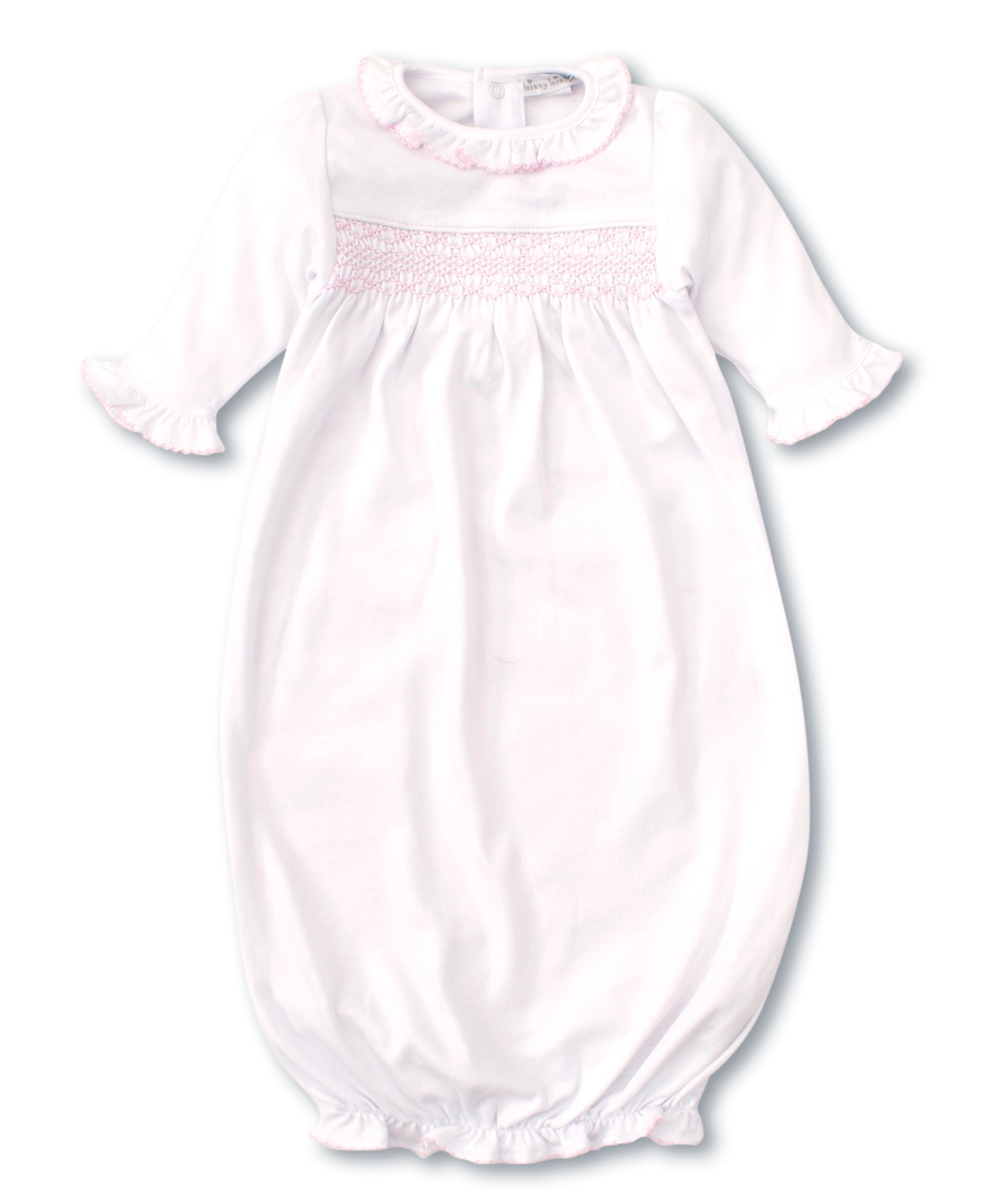 Kissy Kissy Charmed Hand Smocked Sack Gown