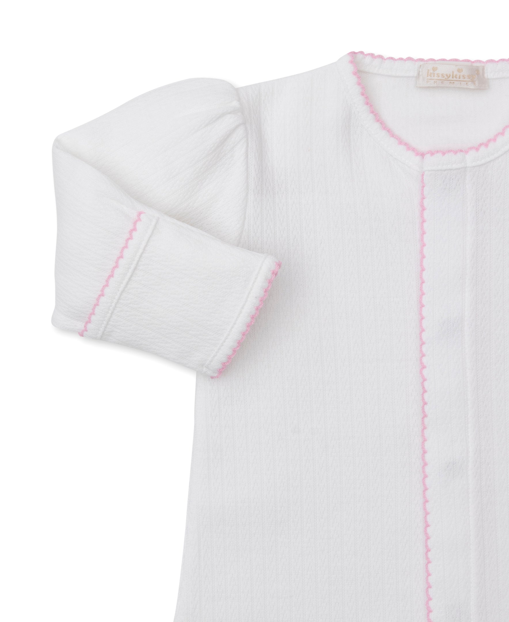 Premier Noah's Ark White/Pink Hand Emb. Conv. Gown - Kissy Kissy